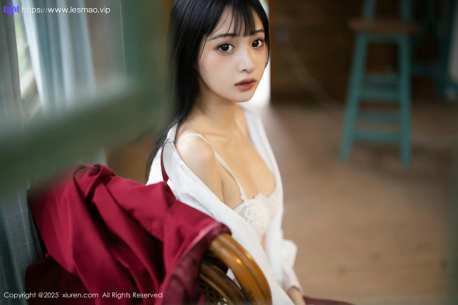 XiuRen 秀人 No.10215 茂木希子 新人红色裙子肉色丝袜 - 29