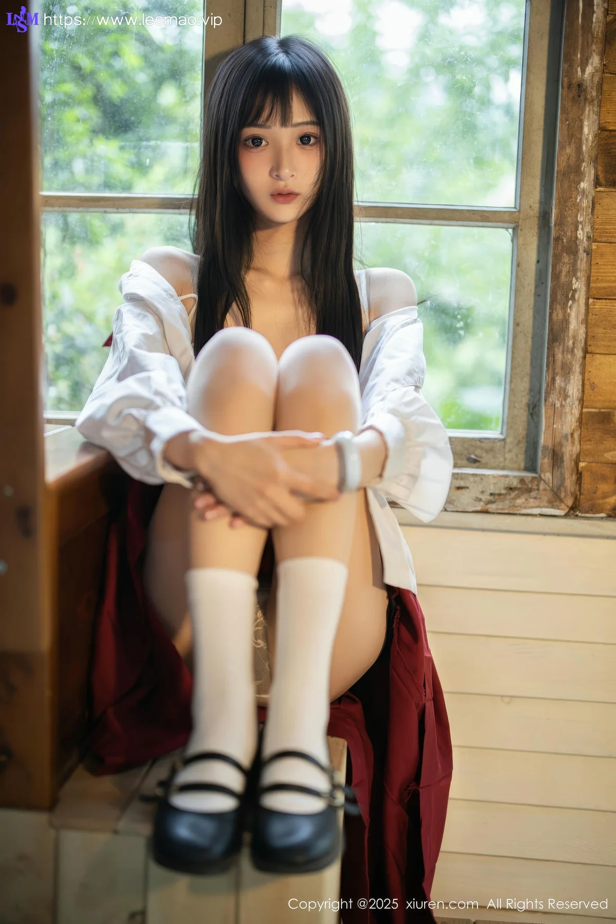 XiuRen 秀人 No.10215 茂木希子 新人红色裙子肉色丝袜 - 38