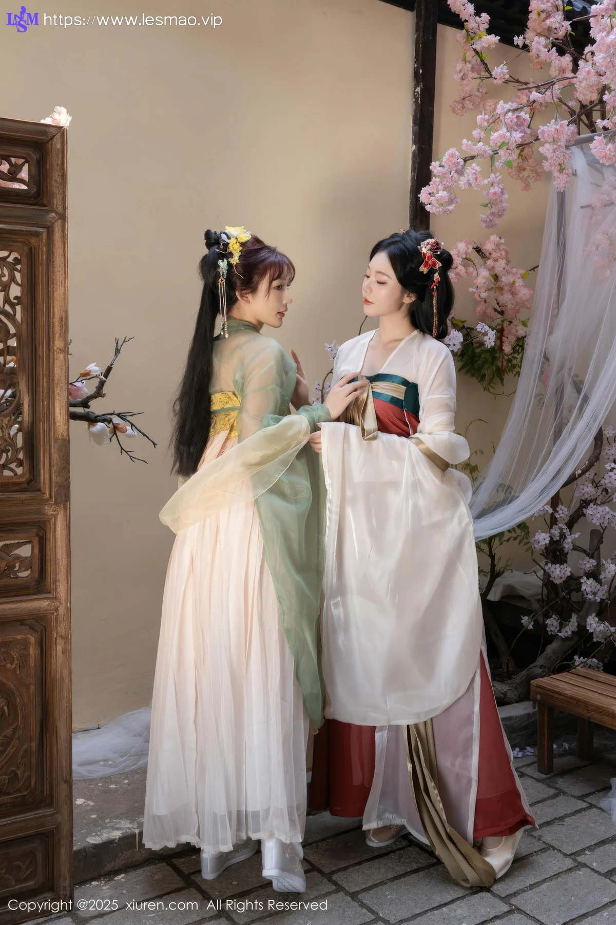 XiuRen 秀人 No.10223 陆萱萱和安然anran 激情互动性感古装 - 17