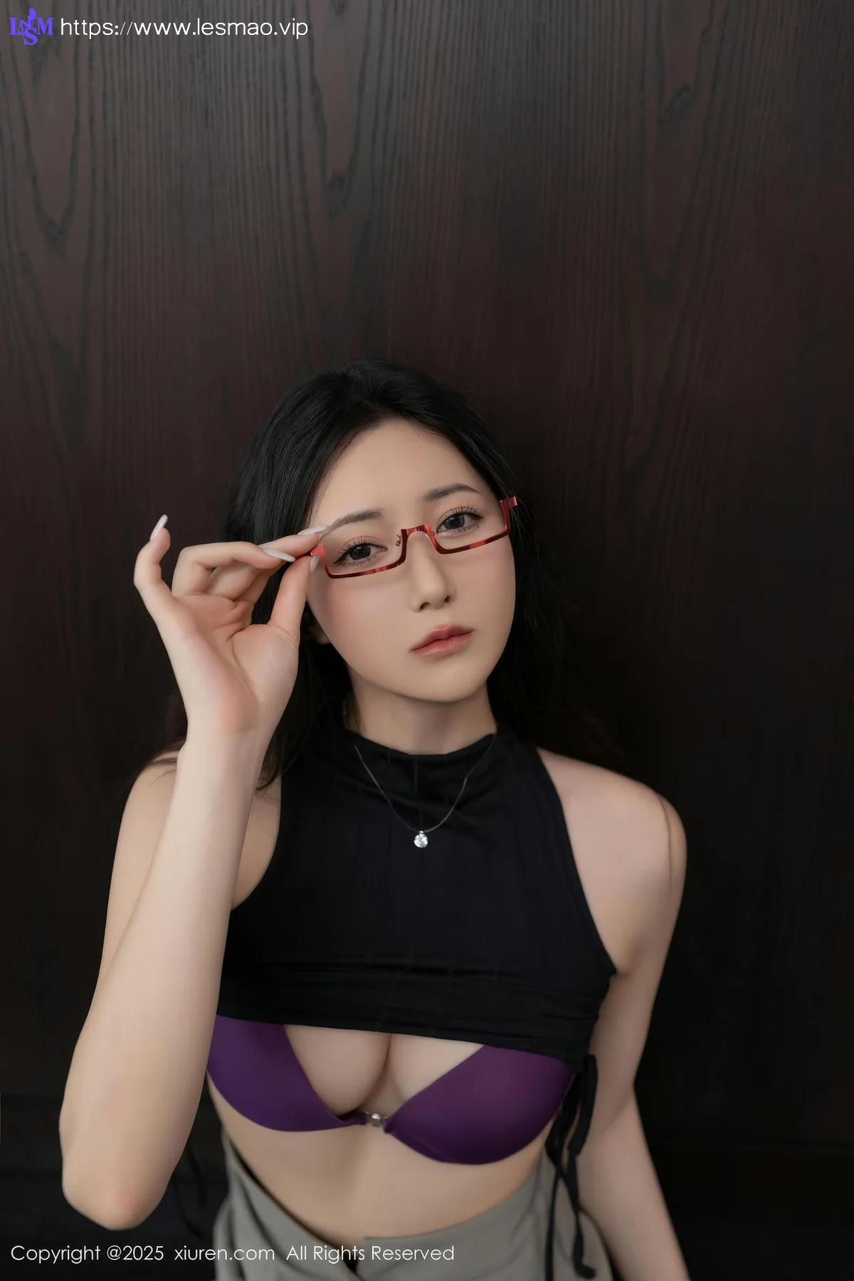 XiuRen 秀人 No.10231 鱼子酱Fish 紫色内衣魅惑黑丝 - 34