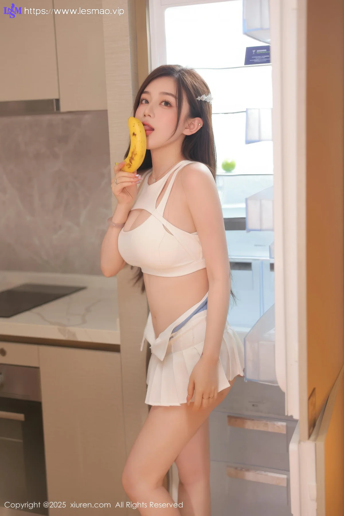 XiuRen 秀人 No.10254 奶油猫呀 白色短裙萝莉 - 21