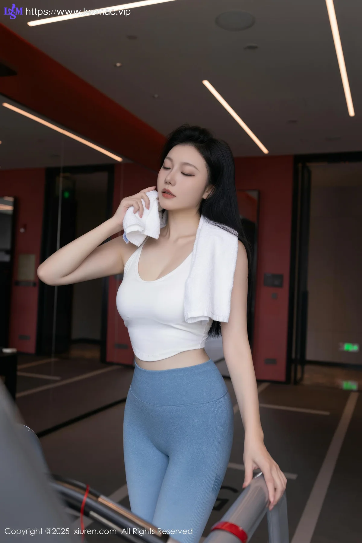 XiuRen 秀人 No.10272 安然anran 蓝白色运动服 - 15