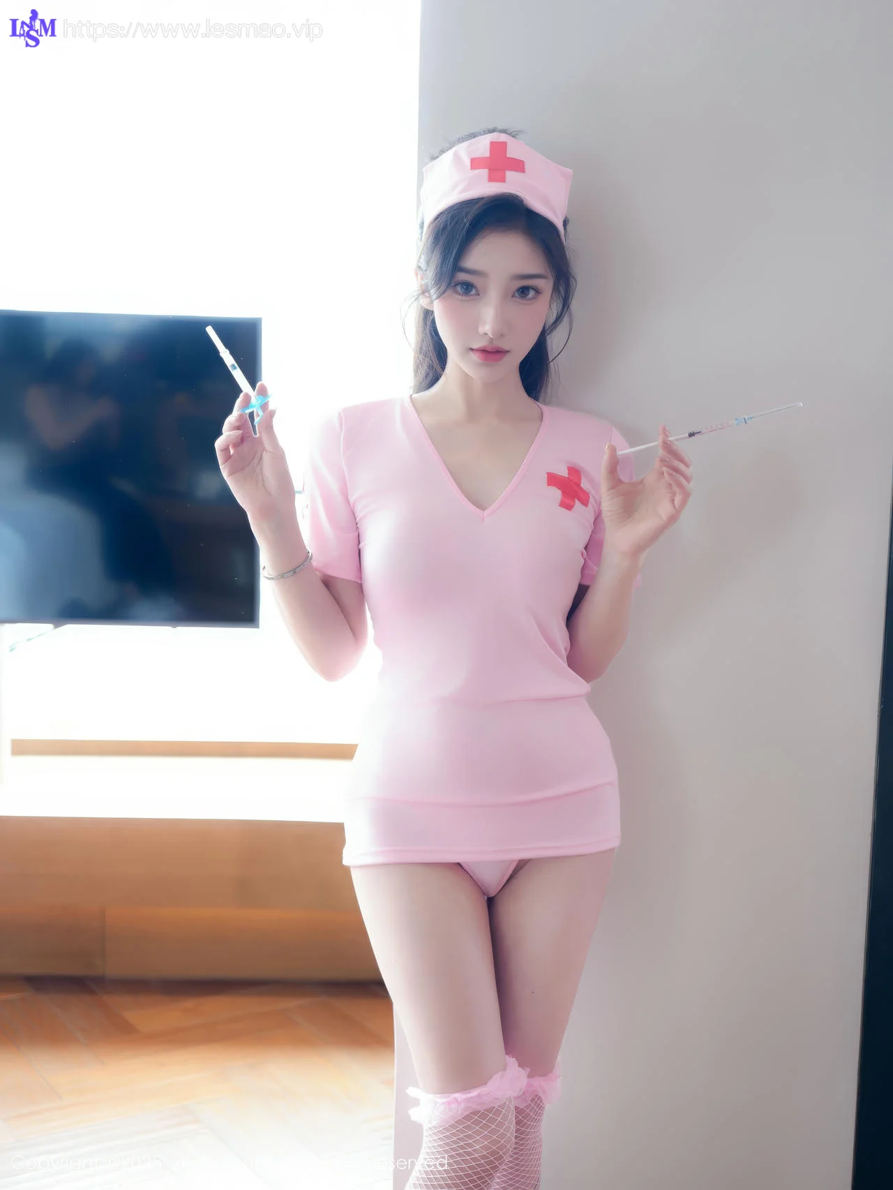 XiuRen 秀人 No.10275 Anniebaby 粉色护士制服 - 11
