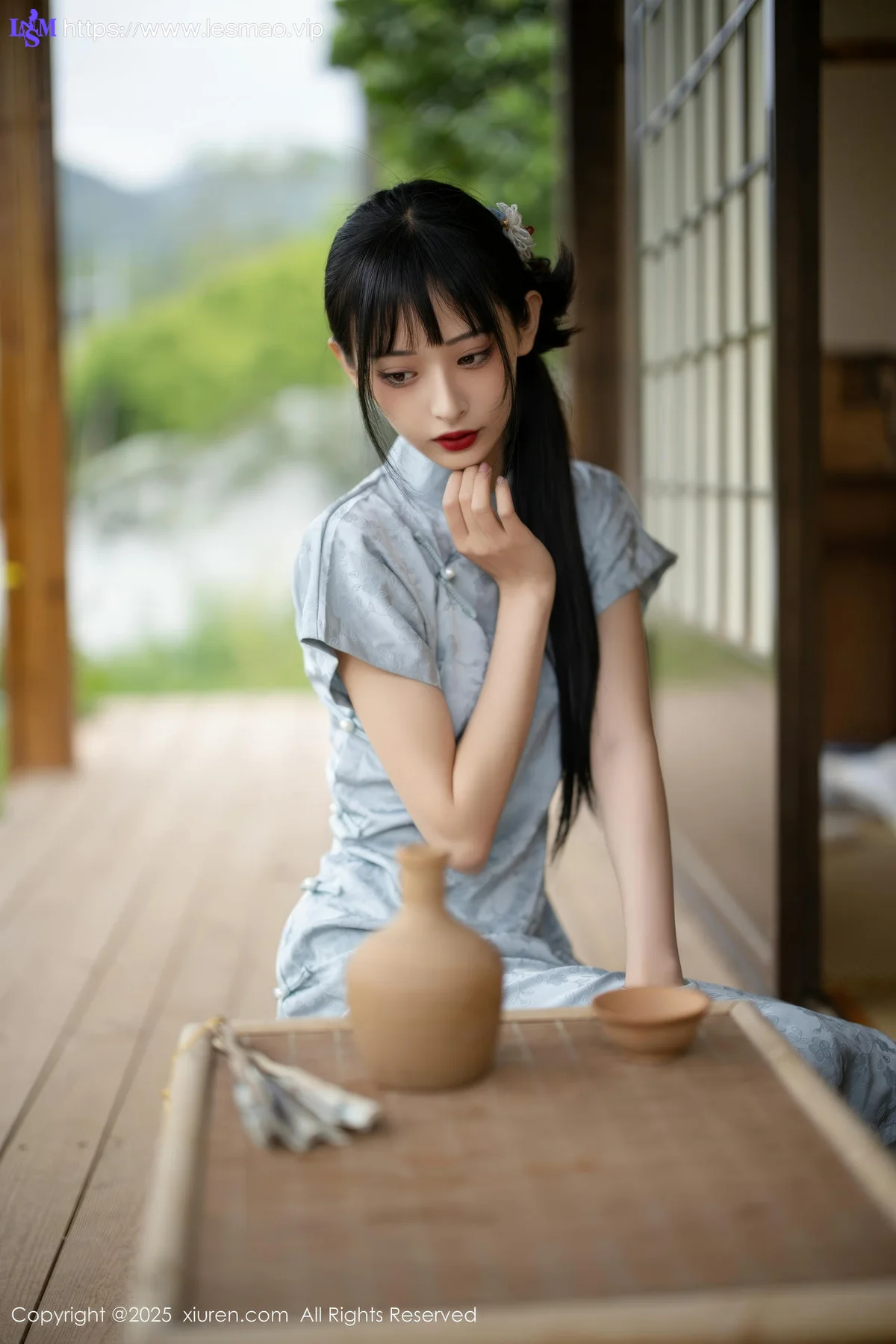 XiuRen 秀人 No.10278 茂木希子 日式旗袍肉色丝袜 - 3