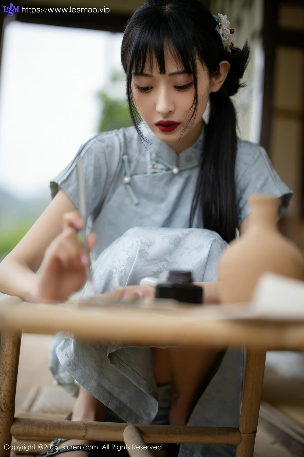 XiuRen 秀人 No.10278 茂木希子 日式旗袍肉色丝袜 - 14