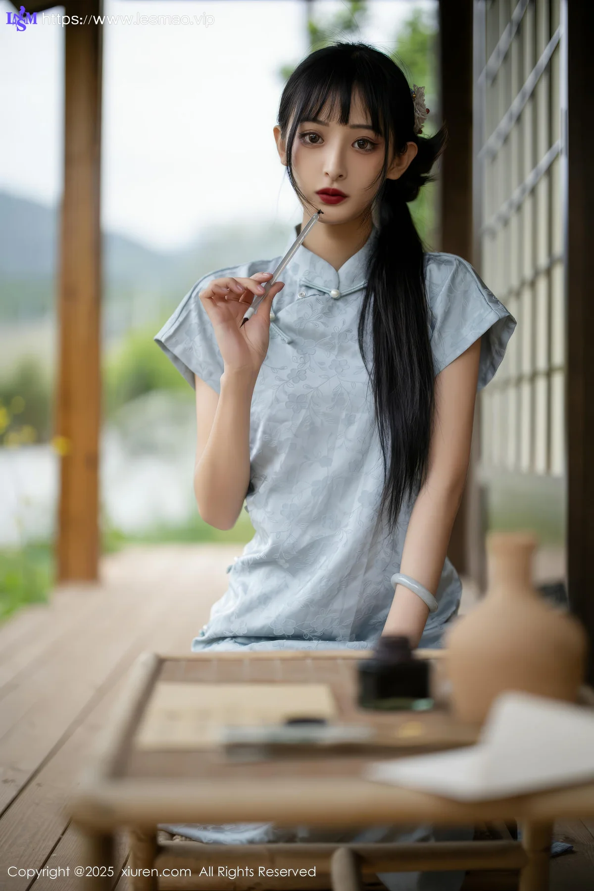 XiuRen 秀人 No.10278 茂木希子 日式旗袍肉色丝袜 - 18