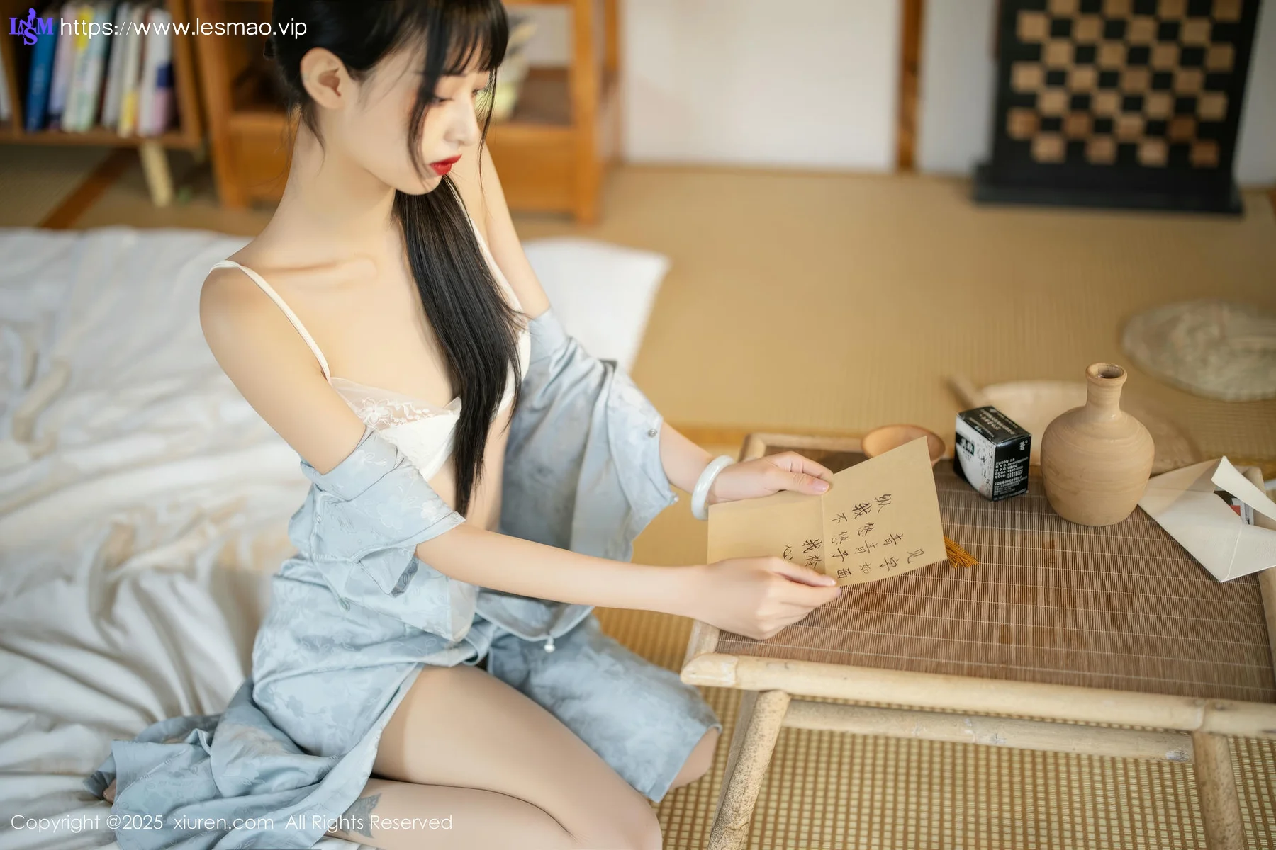XiuRen 秀人 No.10278 茂木希子 日式旗袍肉色丝袜 - 44