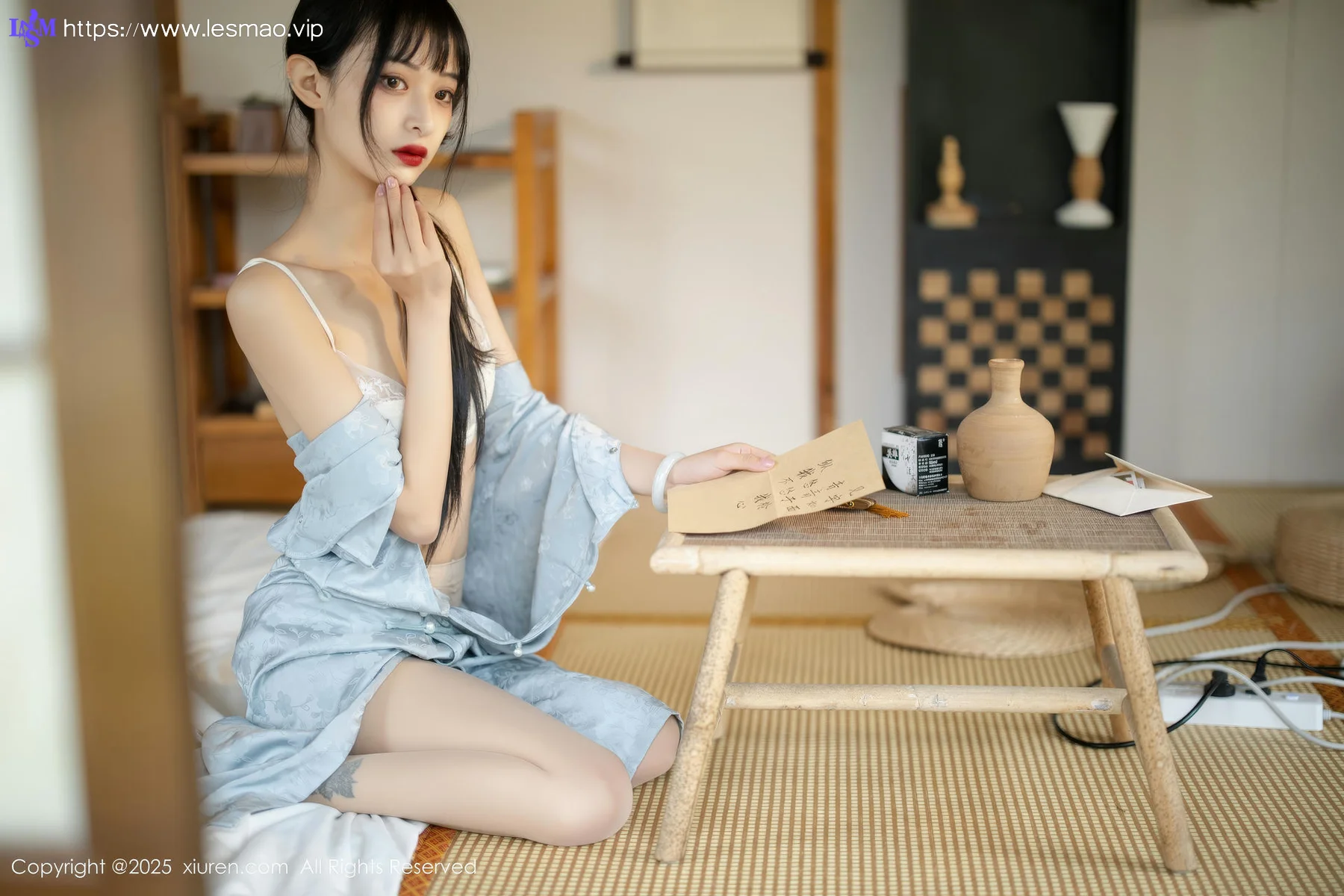 XiuRen 秀人 No.10278 茂木希子 日式旗袍肉色丝袜 - 46