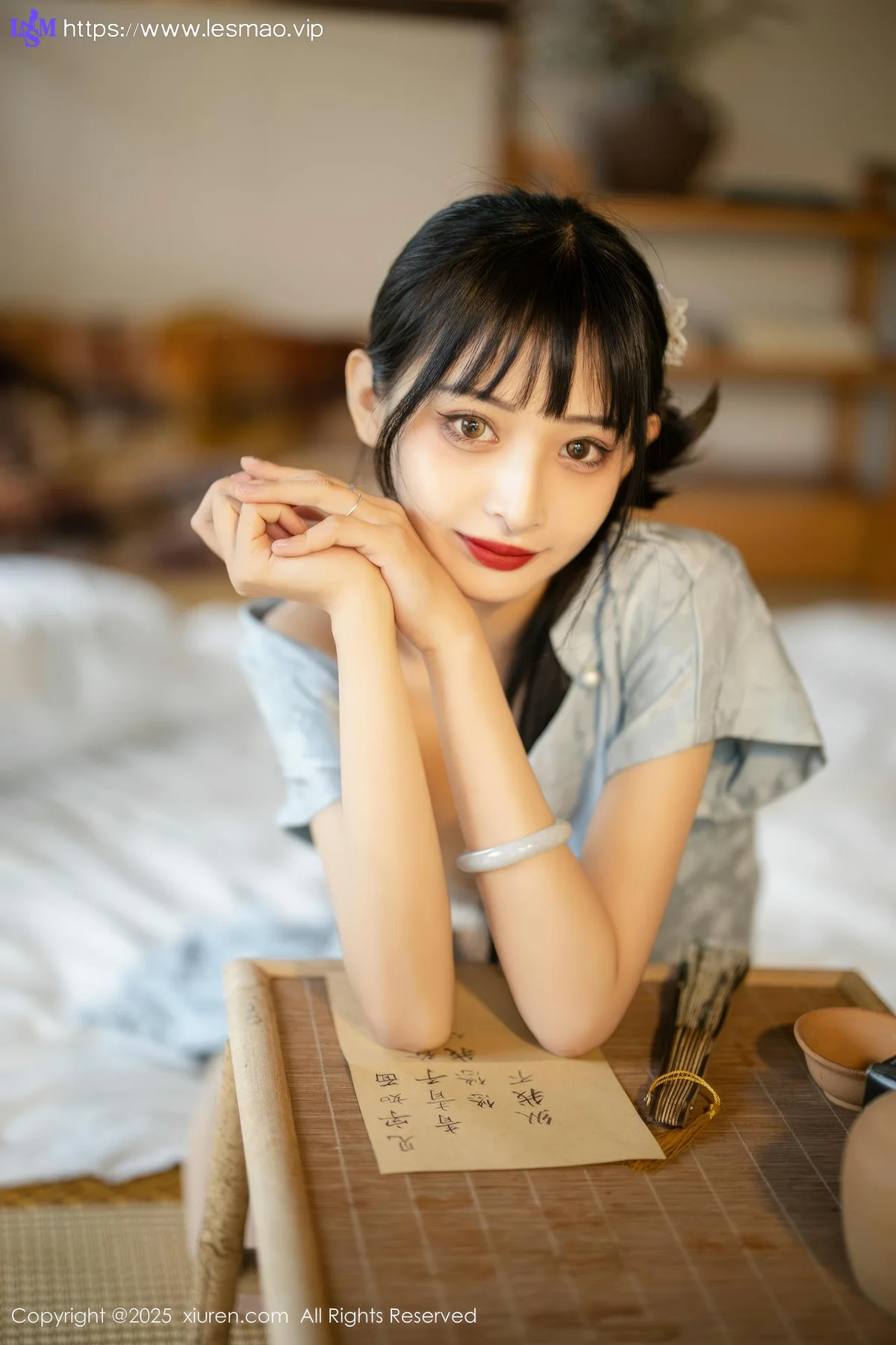 XiuRen 秀人 No.10278 茂木希子 日式旗袍肉色丝袜 - 47