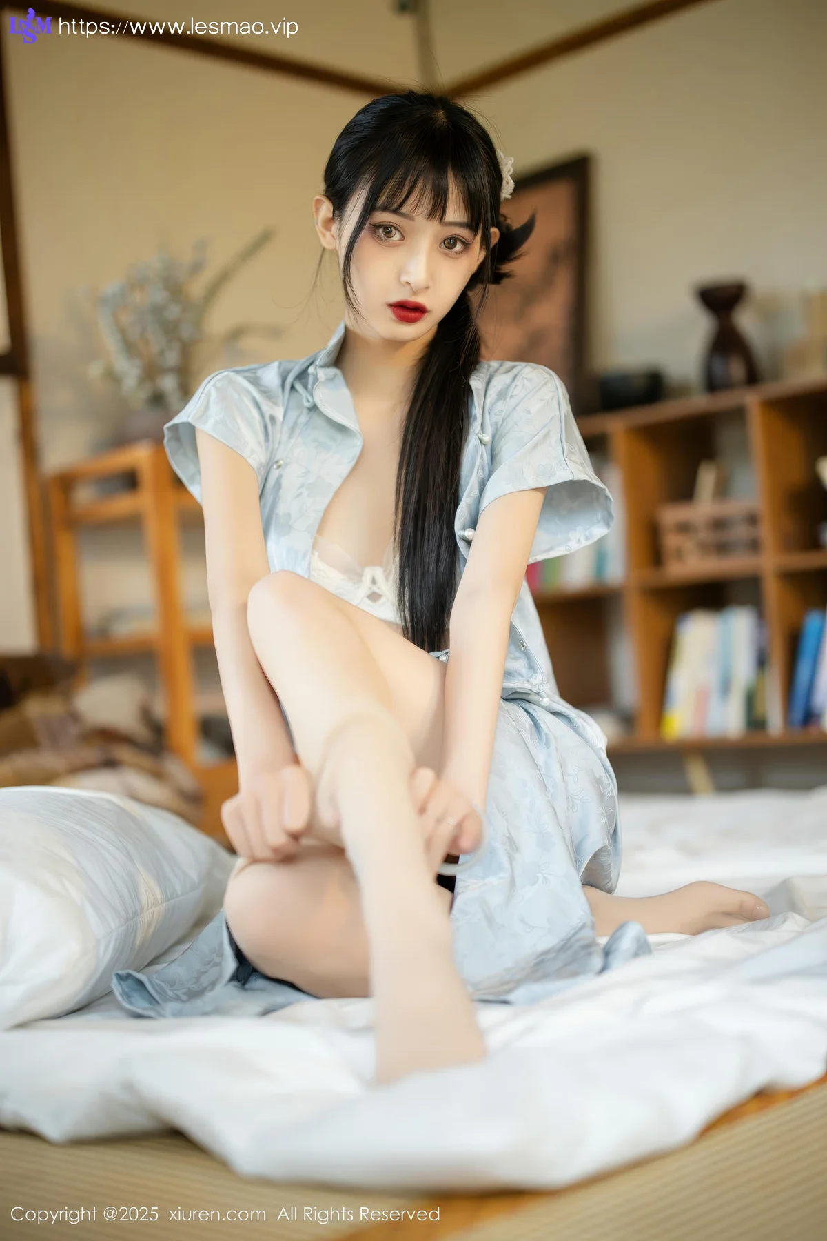 XiuRen 秀人 No.10278 茂木希子 日式旗袍肉色丝袜 - 53