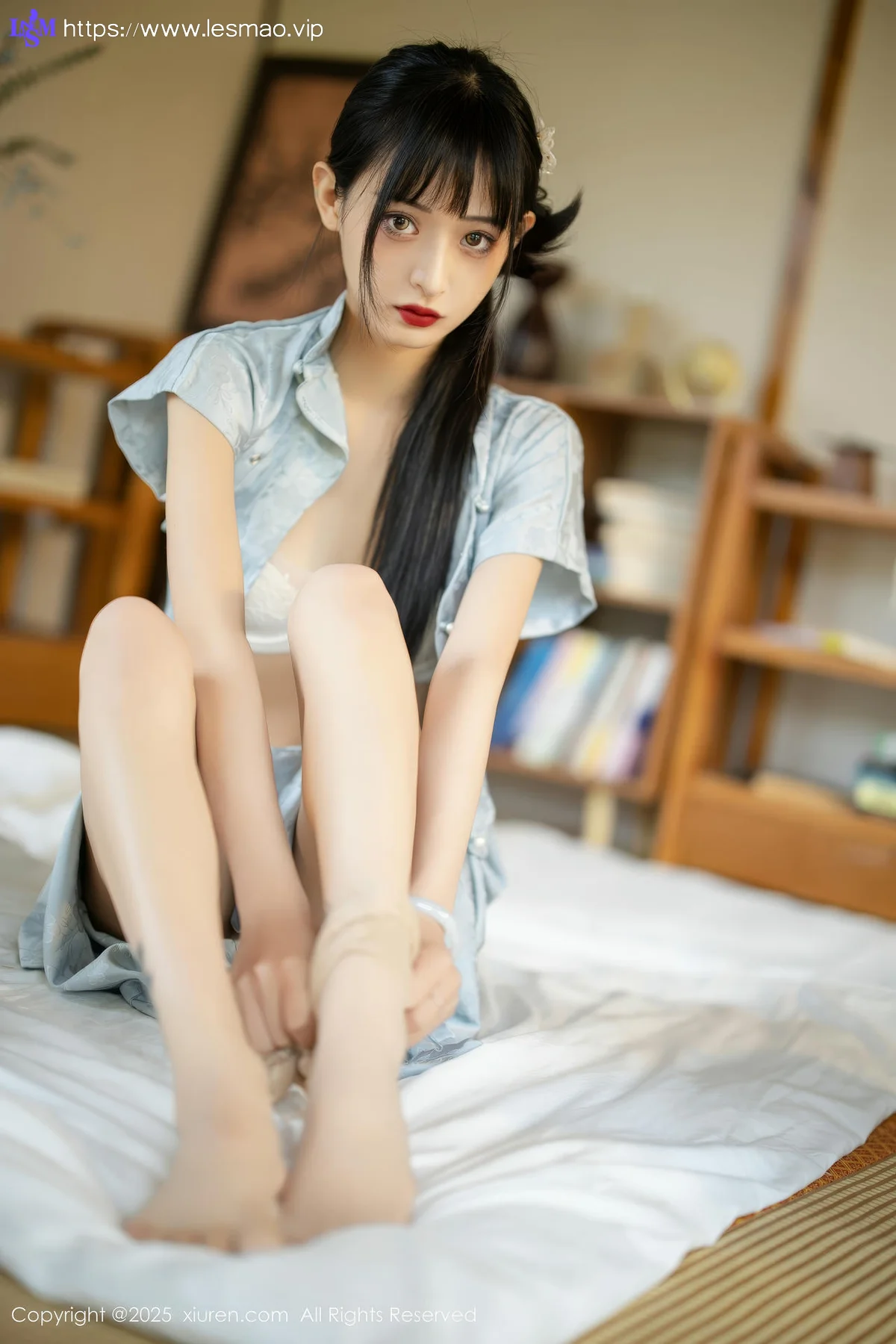 XiuRen 秀人 No.10278 茂木希子 日式旗袍肉色丝袜 - 55