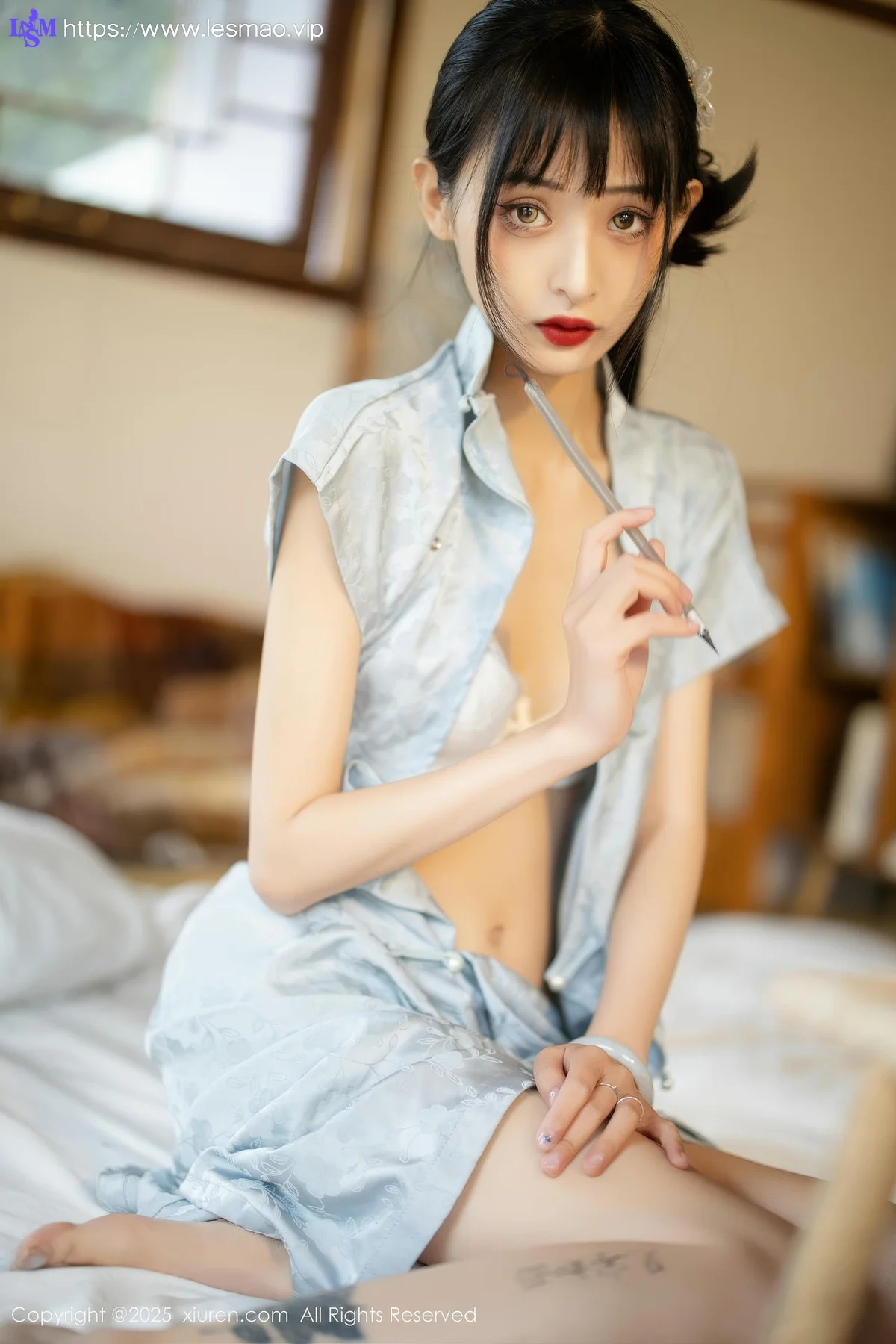 XiuRen 秀人 No.10278 茂木希子 日式旗袍肉色丝袜 - 60