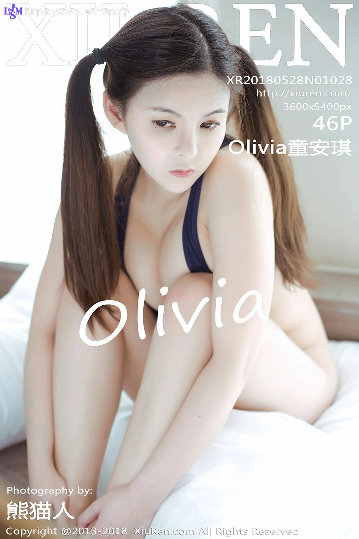 XiuRen 秀人 No.1028 Olivia童安琪 巨乳马尾少女连体衣 - 47