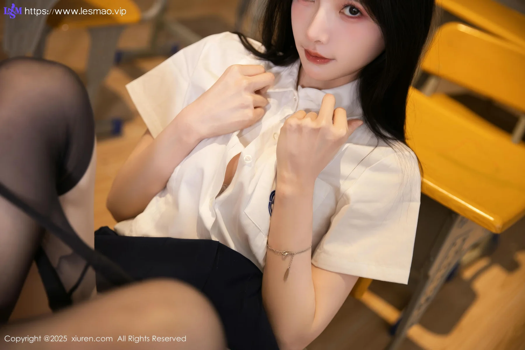 XiuRen 秀人 No.10287 布丁wow JK制服魅惑黑丝 - 43