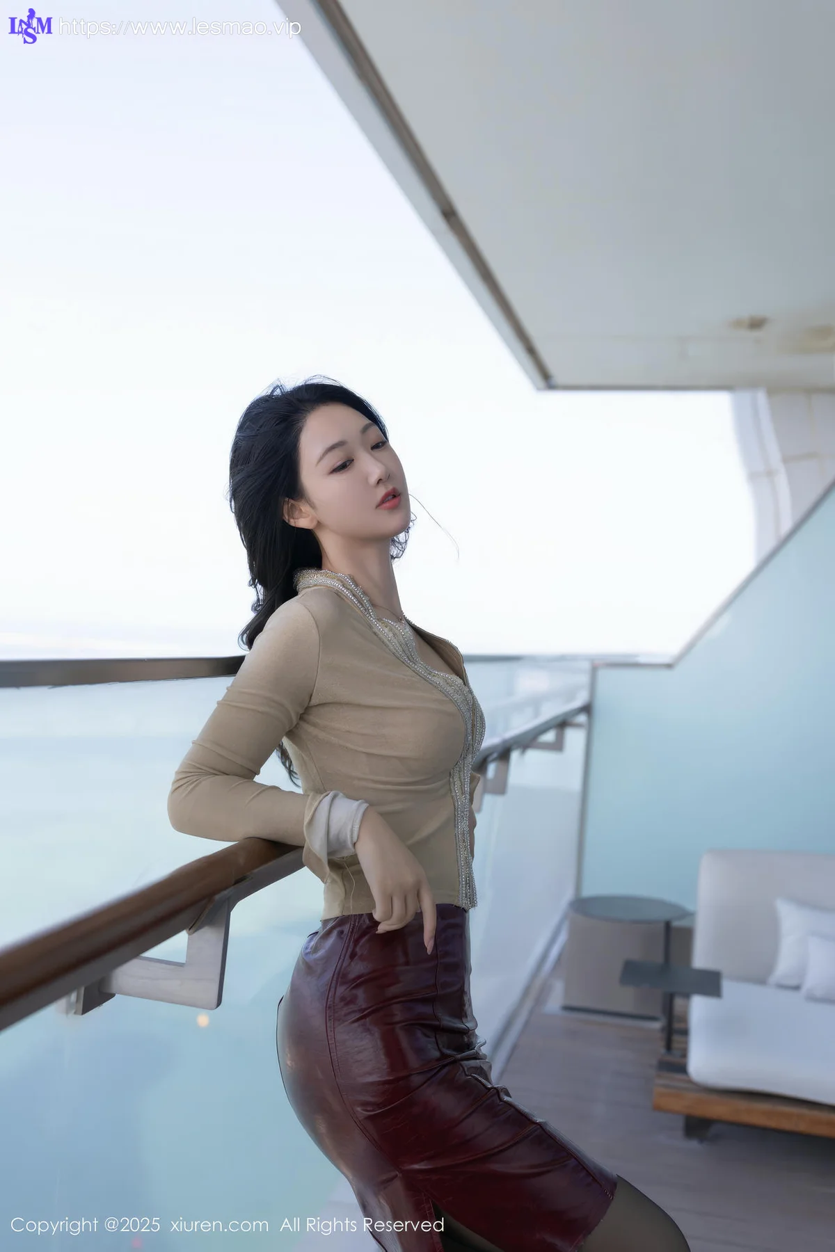 XiuRen 秀人 No.10296 唐安琪 红色皮裙曼妙身姿 - 12