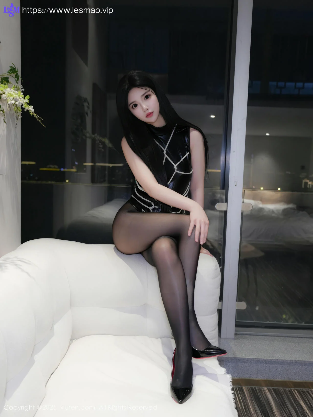 XiuRen 秀人 No.10299 沐言妍妍酱 黑色情趣服饰 - 26