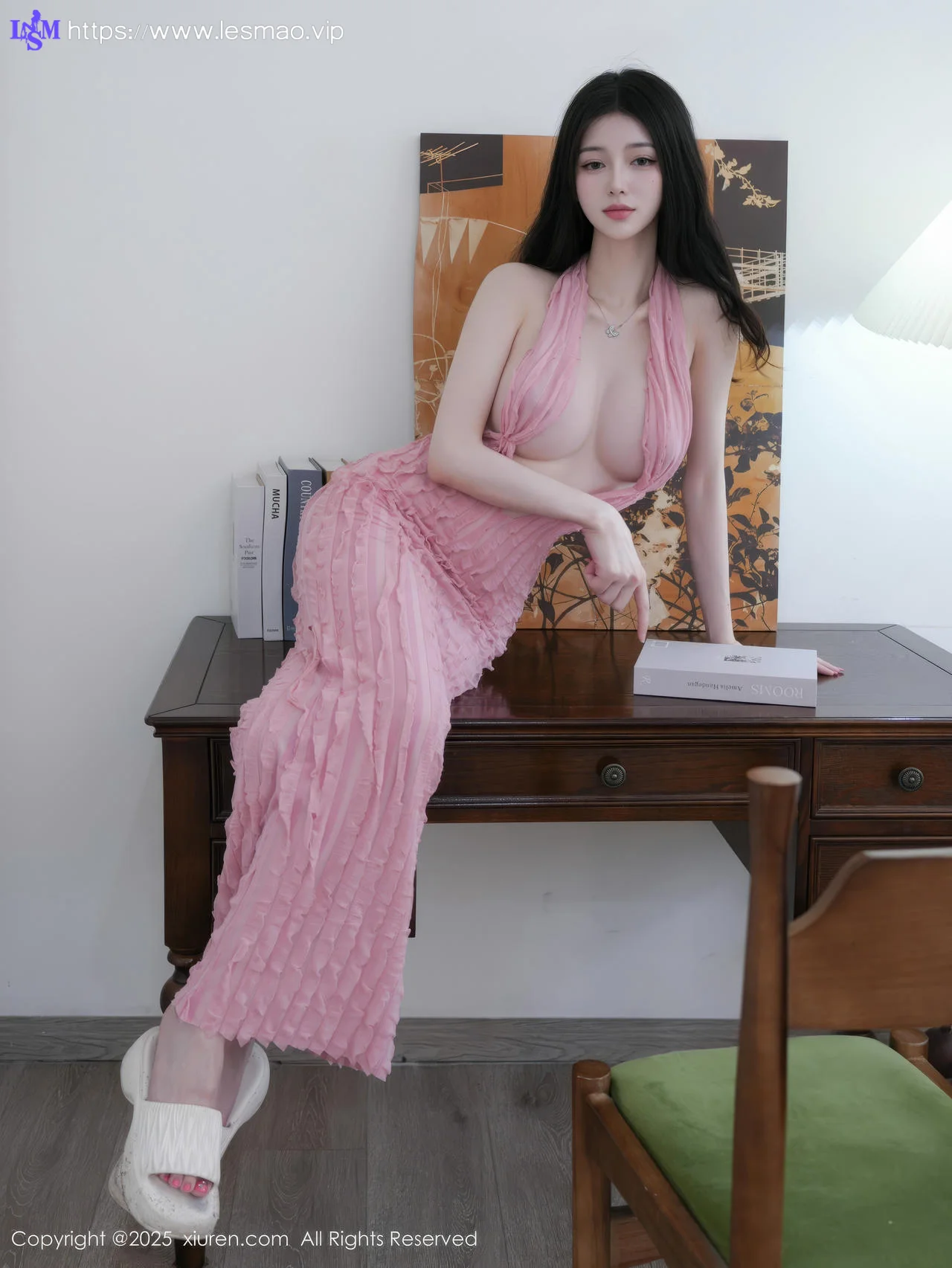 XiuRen 秀人 No.10309 白小蝶 粉色连衣裙爆乳 - 13