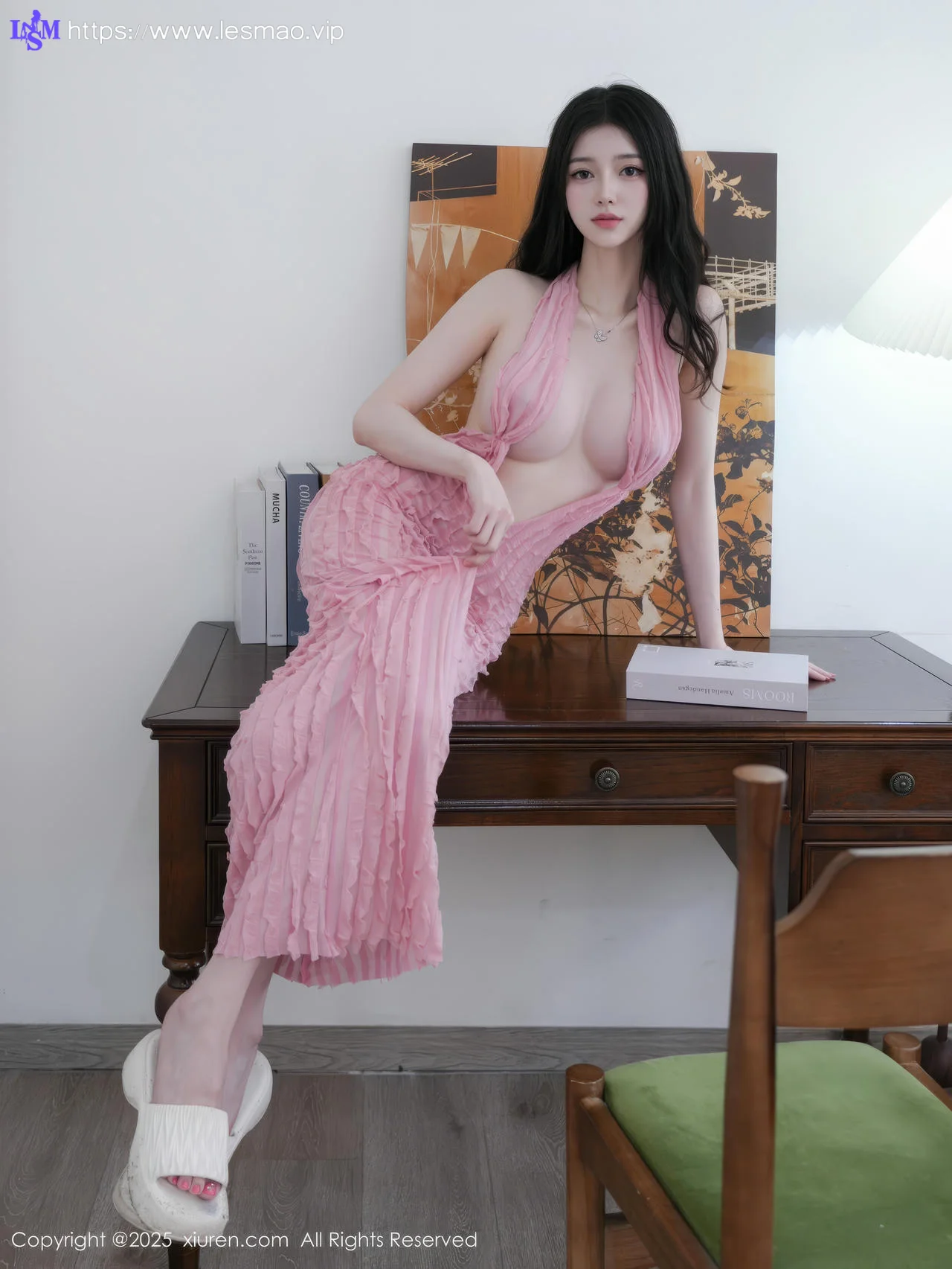 XiuRen 秀人 No.10309 白小蝶 粉色连衣裙爆乳 - 14