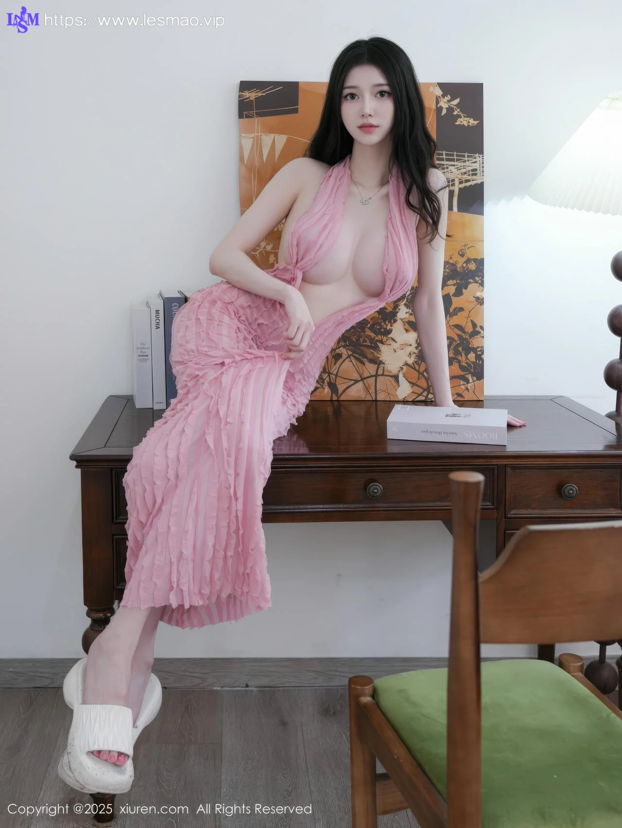 XiuRen 秀人 No.10309 白小蝶 粉色连衣裙爆乳 - 15