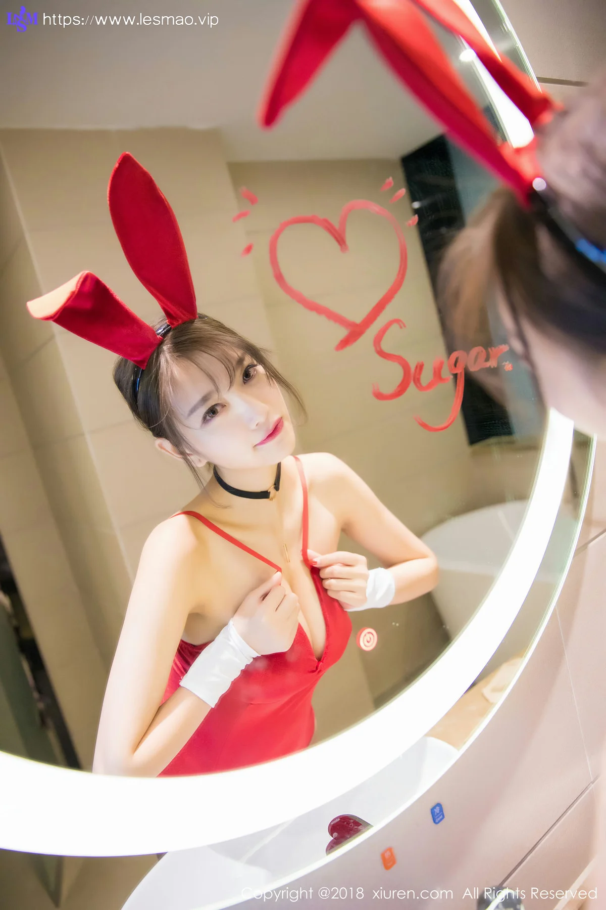 XiuRen 秀人 No.1033 兔女郎杨晨晨sugar 湿身短发美女 - 12