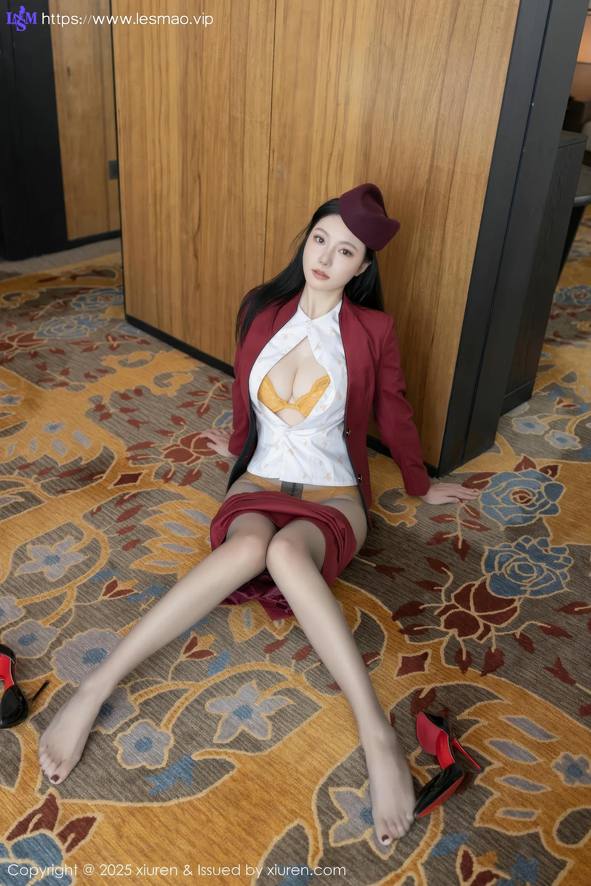 XiuRen 秀人 No.10333 安然anran 红色空姐制服 - 15