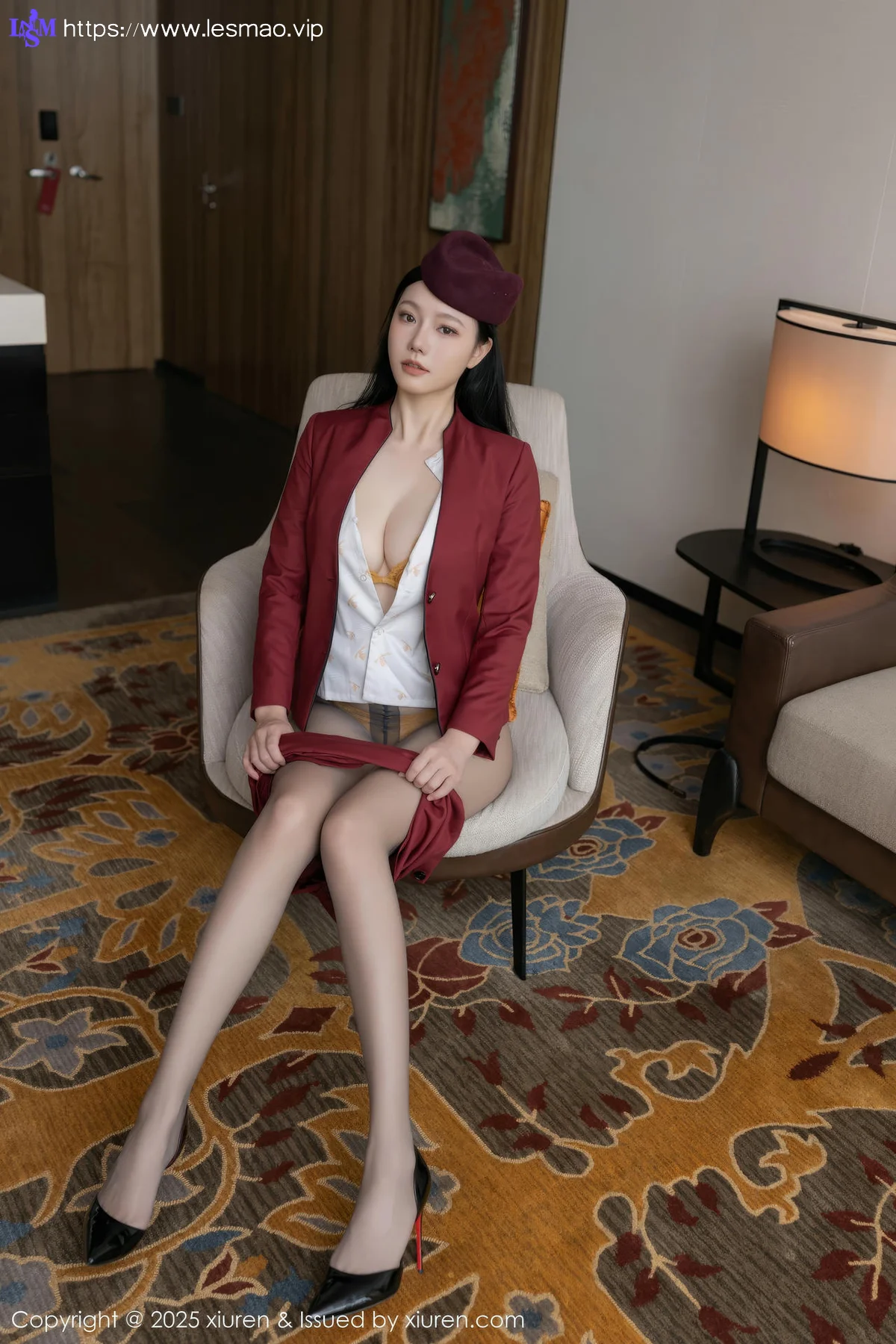 XiuRen 秀人 No.10333 安然anran 红色空姐制服 - 20