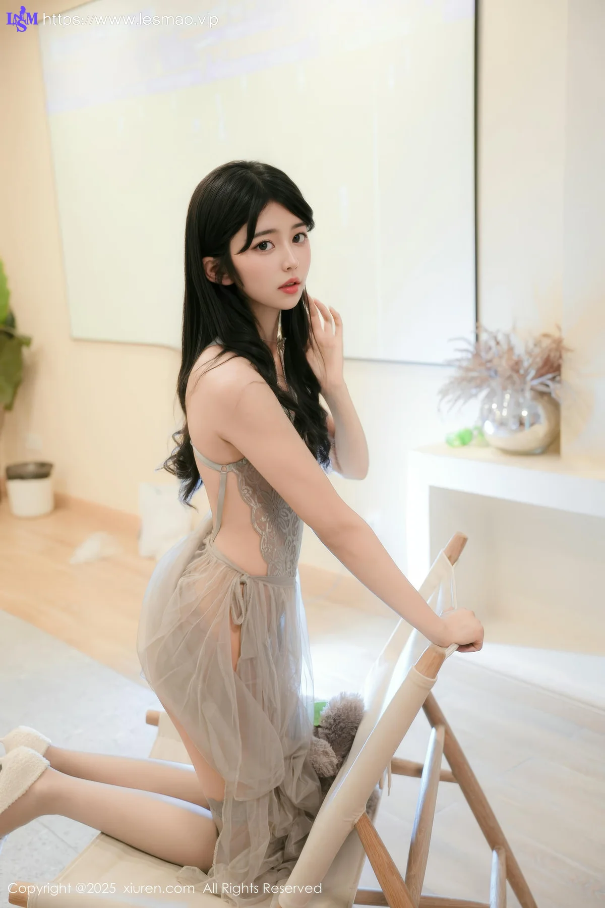 XiuRen 秀人 No.10334 美少女 灰色长腿丝袜 - 34