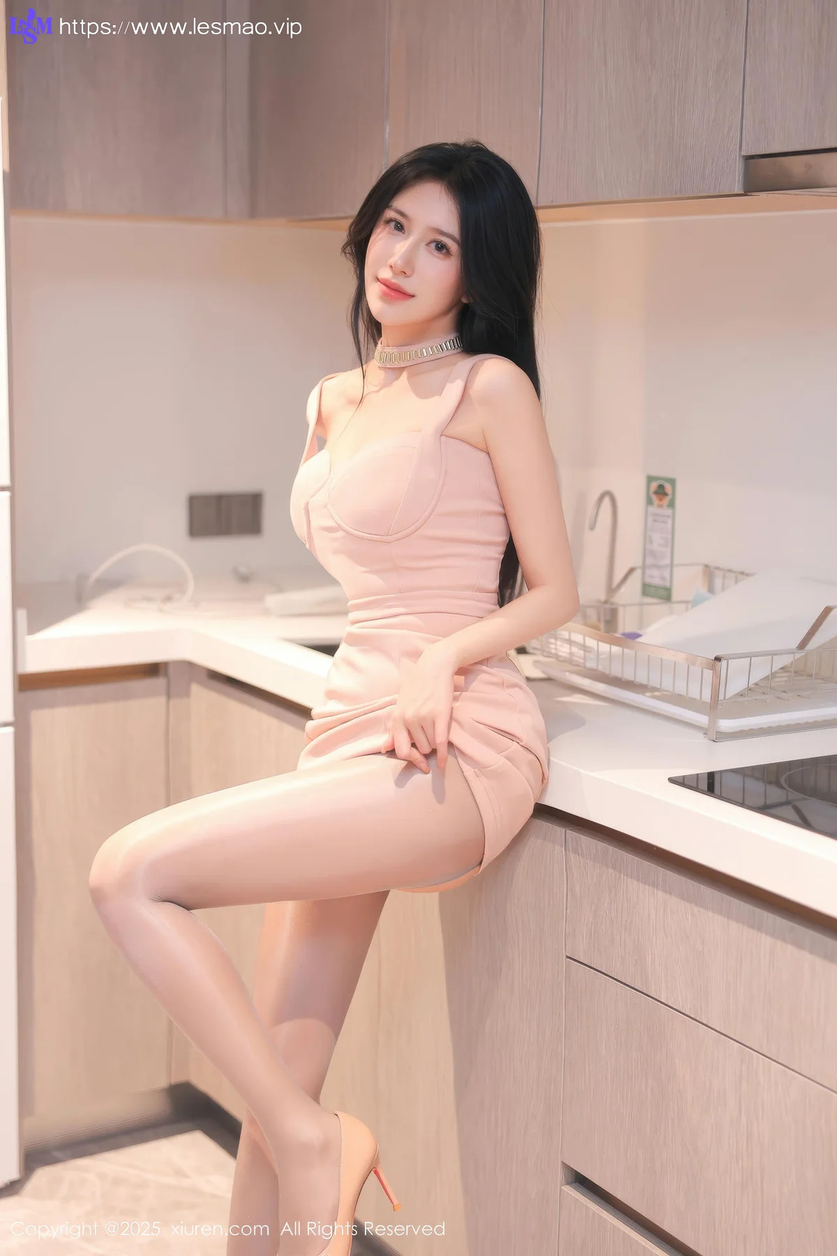XiuRen 秀人 No.10339 shelly诗莉吖 粉色连衣短裙 - 12