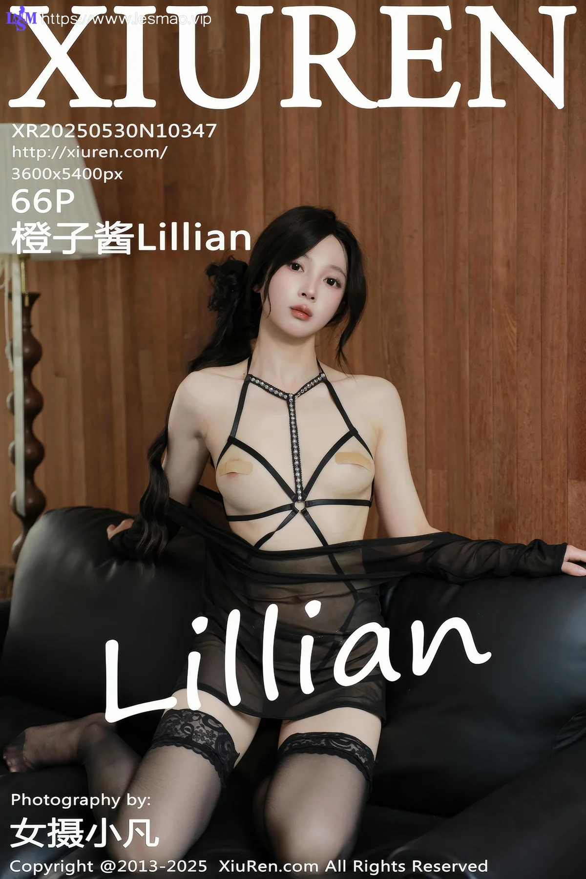 XiuRen 秀人 No.10347 橙子酱Lillian 黑色情趣内衣 - 67