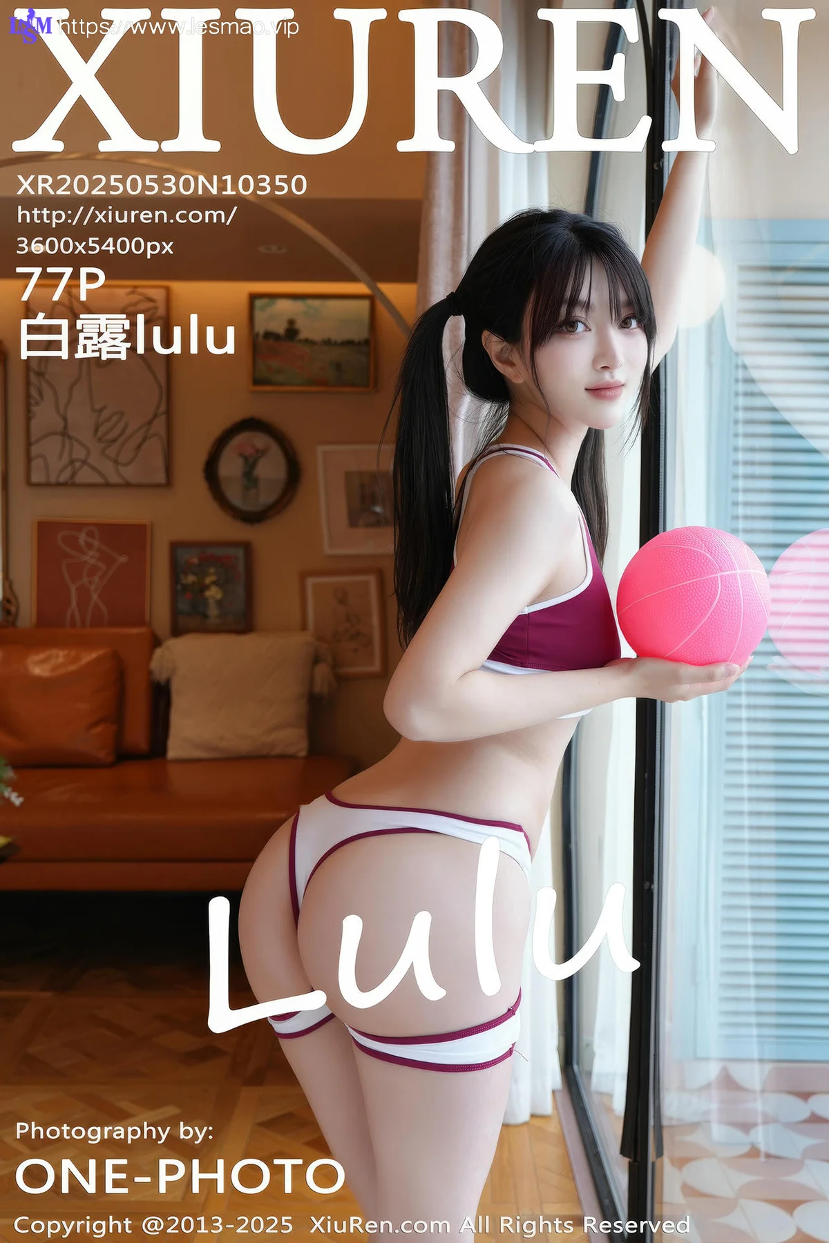 XiuRen 秀人 No.10350 白露lulu 深色运动服双马尾 - 78