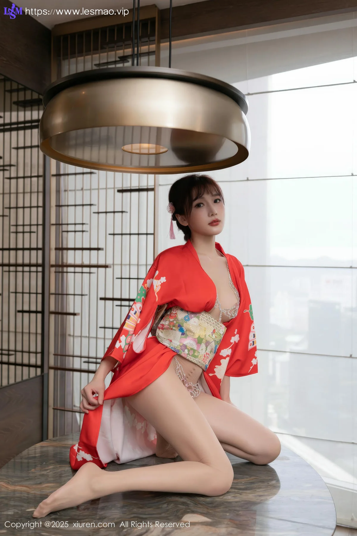 XiuRen 秀人 No.10352 小逗逗和陆萱萱 和服激情互动 - 28