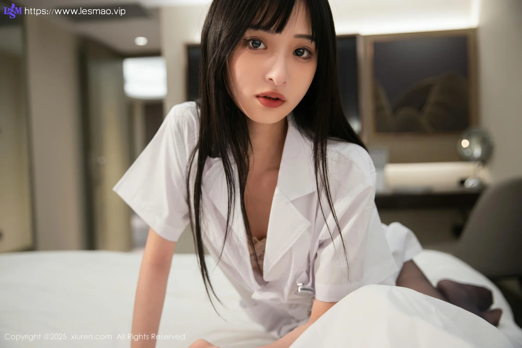 XiuRen 秀人 No.10373 茂木希子 白色护士服 - 23