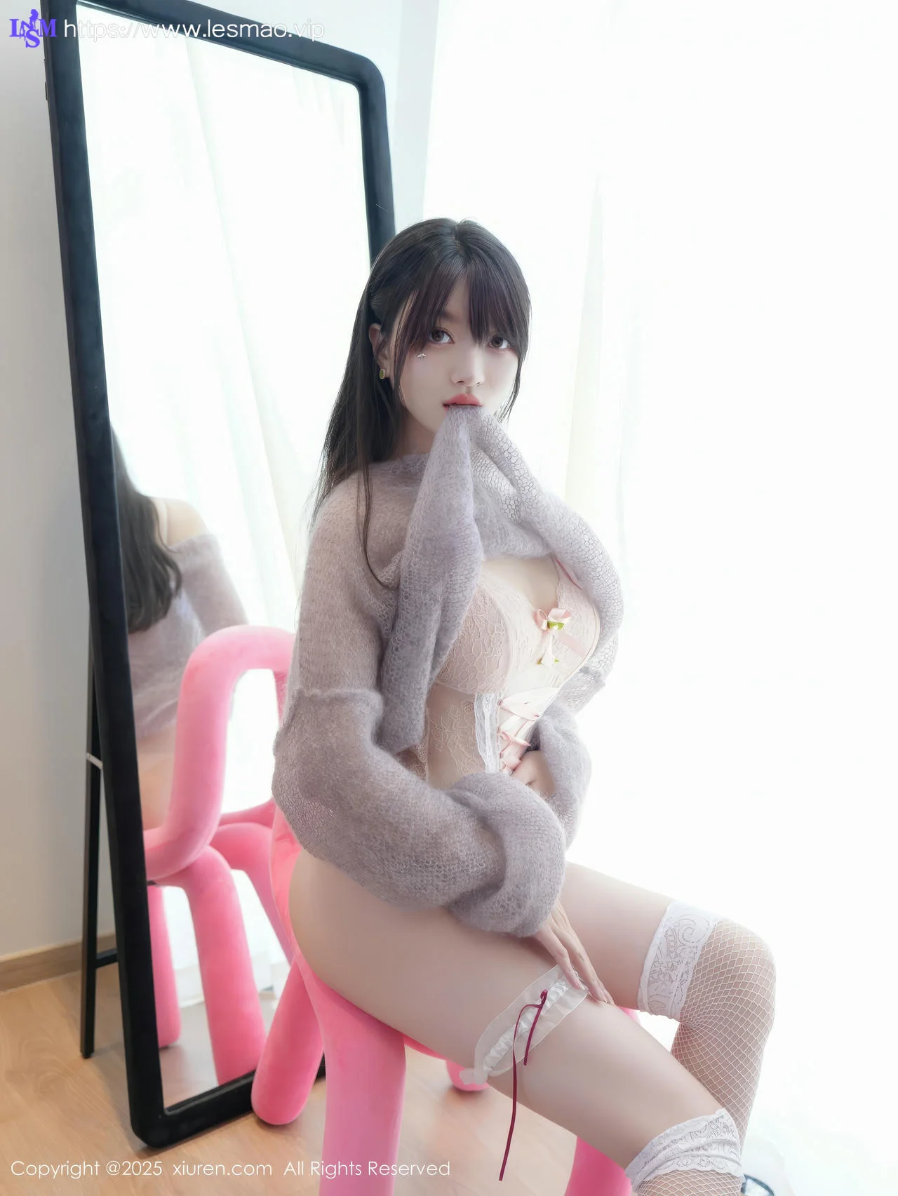 XiuRen 秀人 No.10416 白露lulu 粉色情趣内衣 - 31