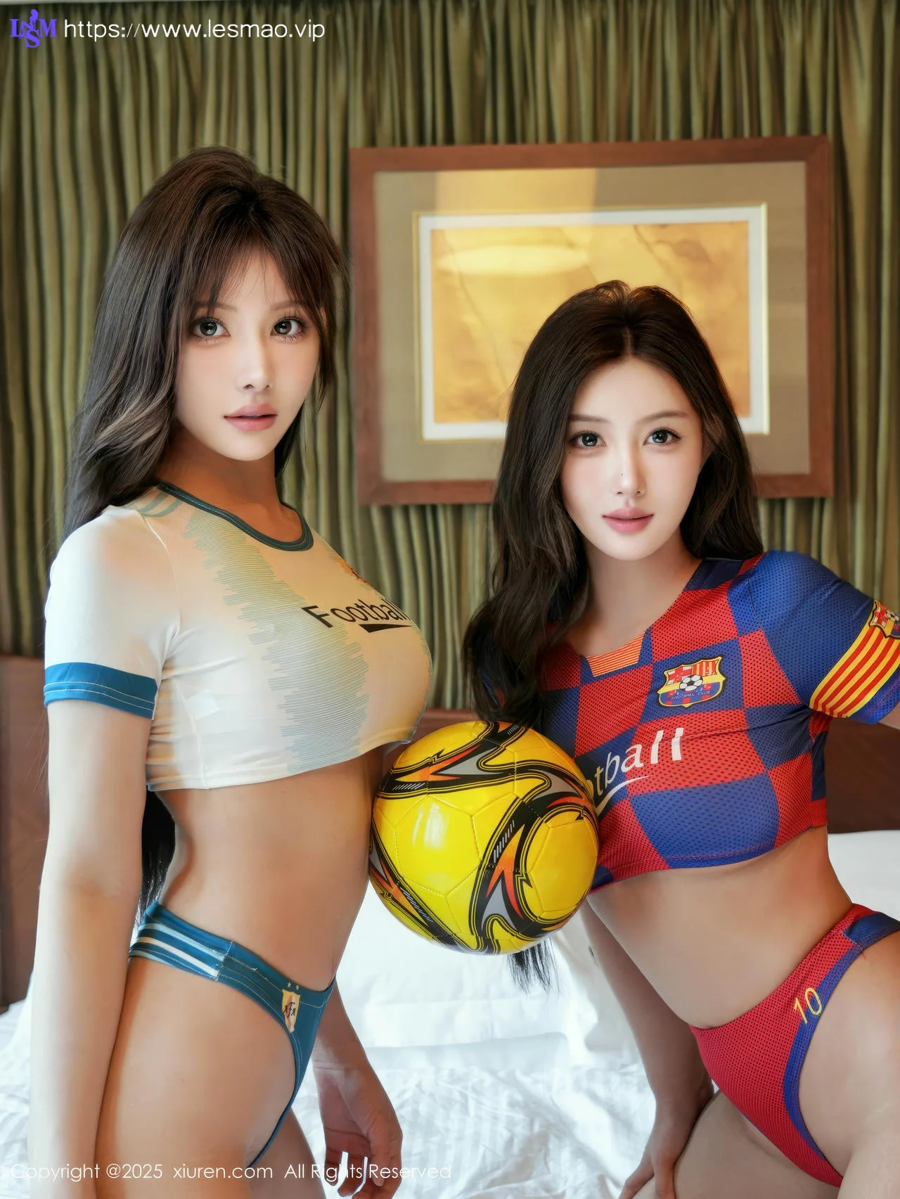 XiuRen 秀人 No.10447 金允希Yuki 双人性感足球宝贝 - 63