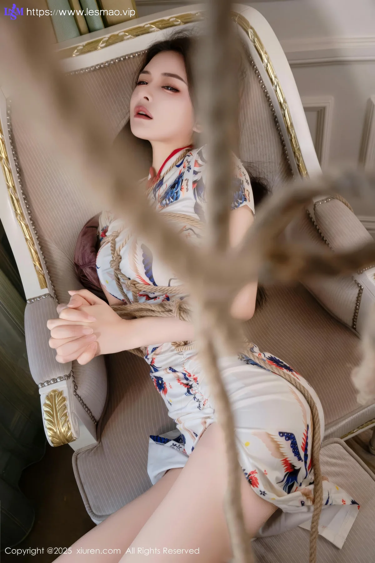 XiuRen 秀人 No.10452 灿宝 白色旗袍约束系列 - 91