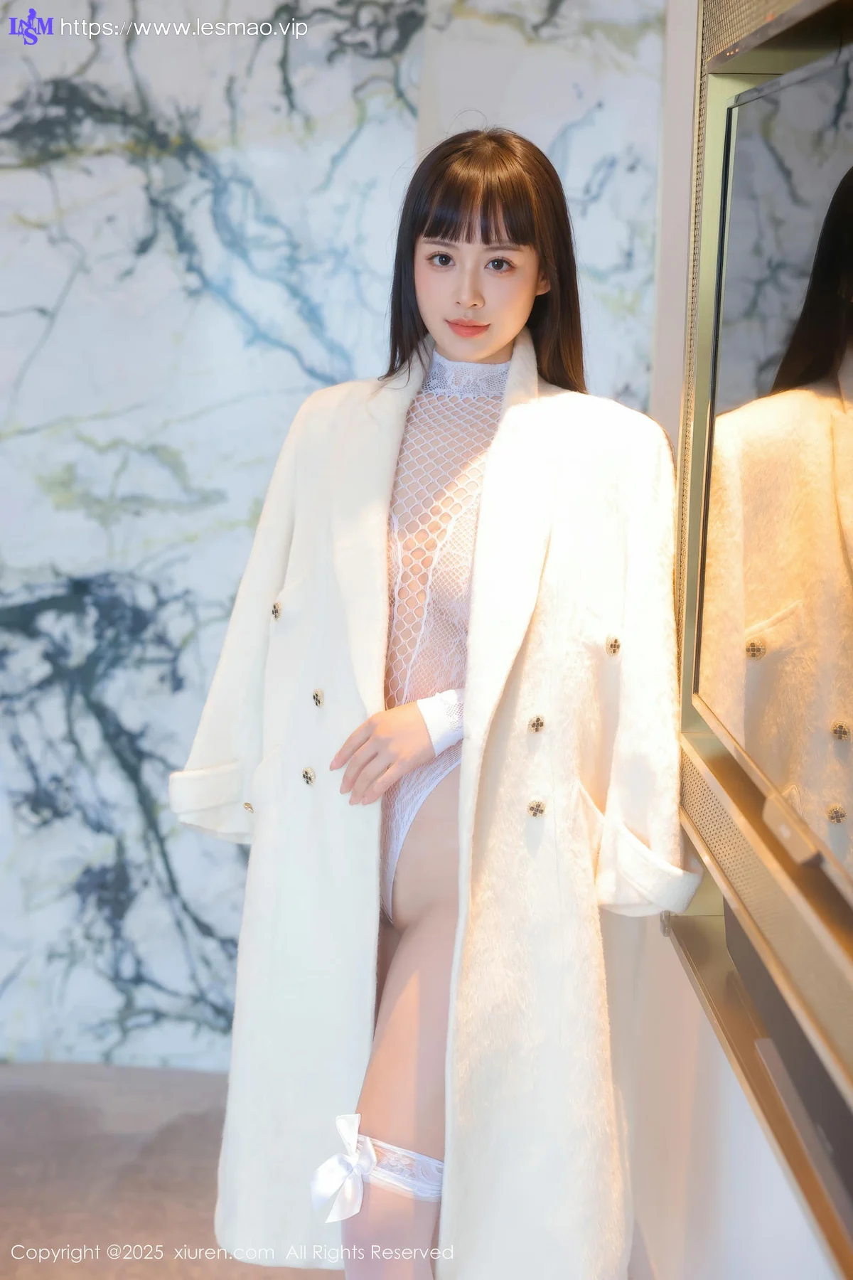 XiuRen 秀人 No.10454 瓦达西 白色情趣服饰 - 1