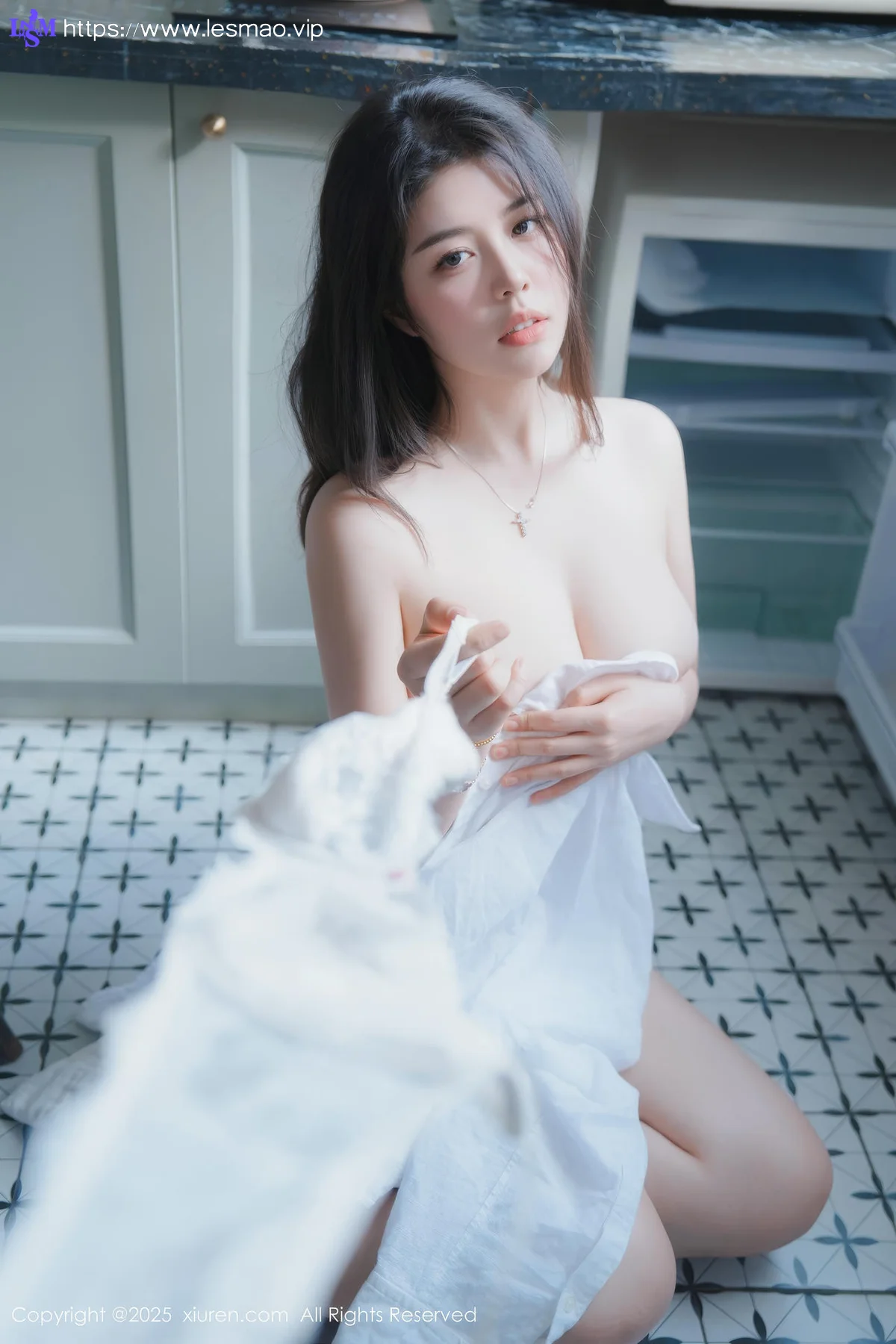 XiuRen 秀人 No.10455 林若凡F 白色衬衣搭配 - 48