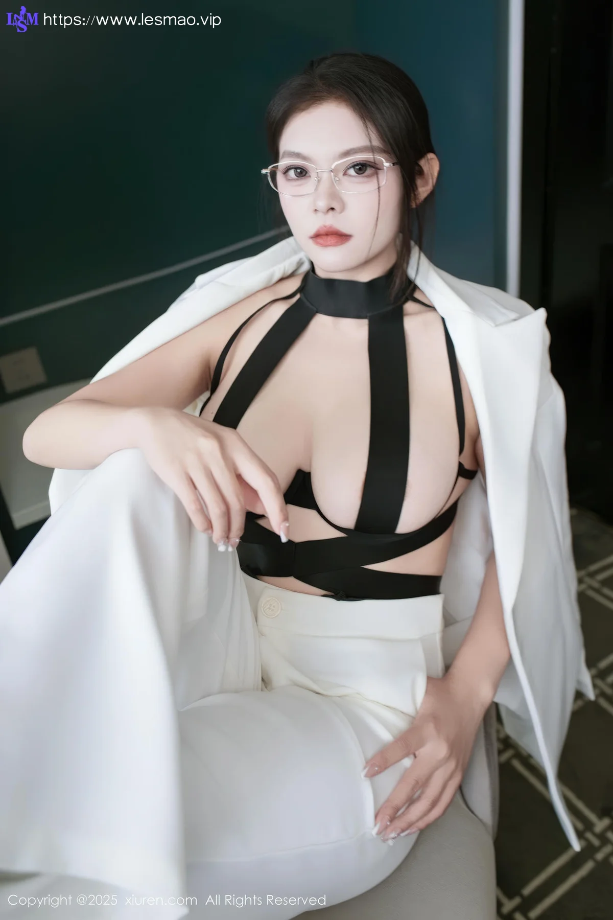 XiuRen 秀人 No.10464 冬安 白色衣西服套装ol - 21