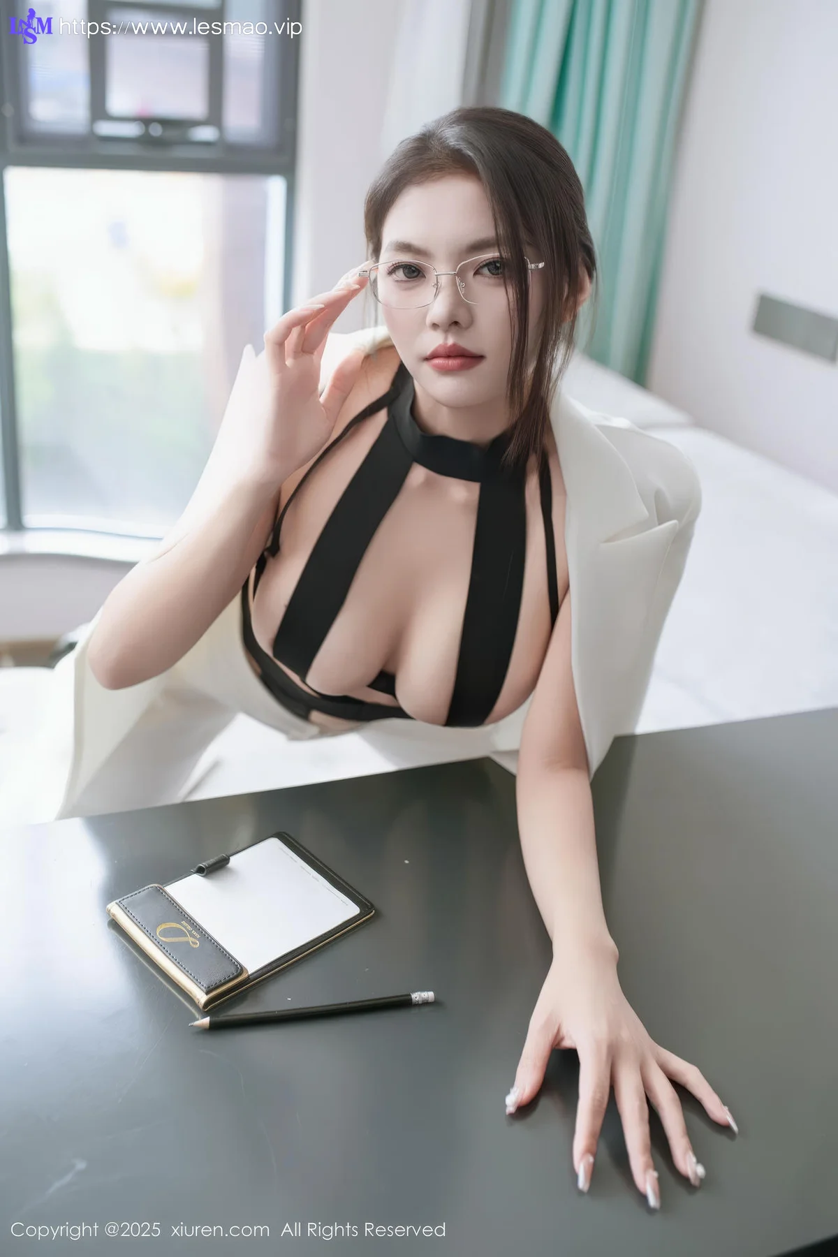 XiuRen 秀人 No.10464 冬安 白色衣西服套装ol - 29