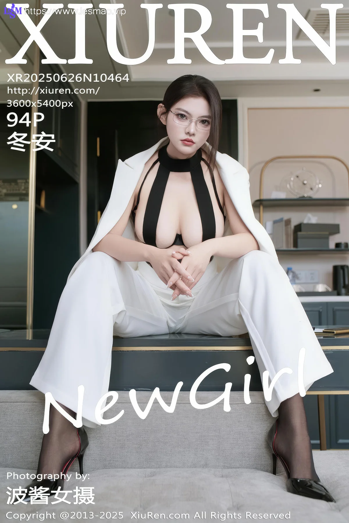 XiuRen 秀人 No.10464 冬安 白色衣西服套装ol - 95