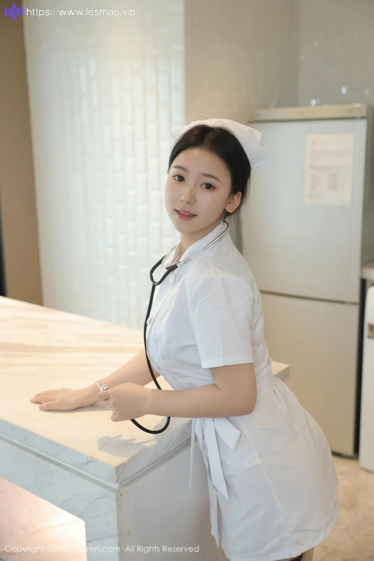 XiuRen 秀人 No.10465 林嘉馨 白色护士制服 - 16