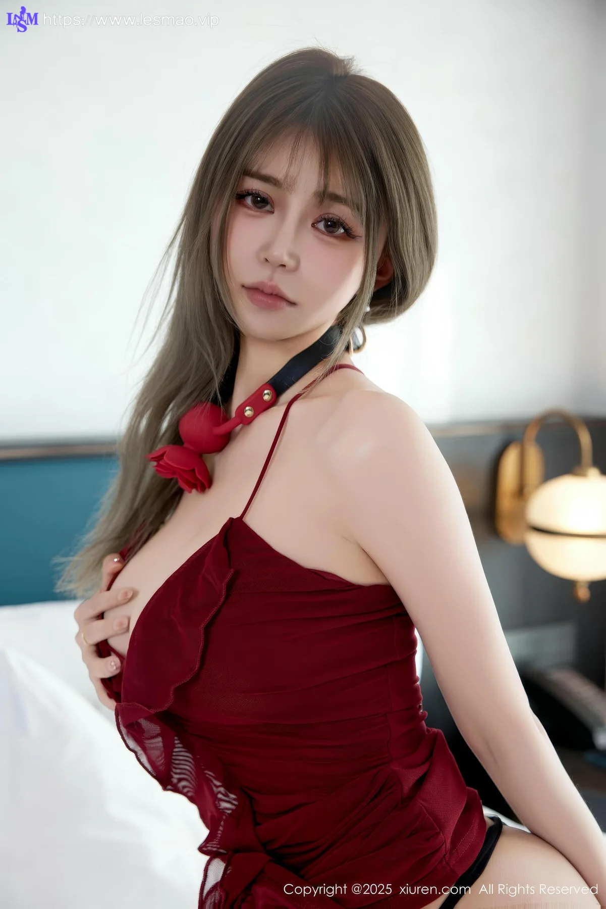XiuRen 秀人 No.10466 Zoe柚柚 红色连衣短裙 - 27