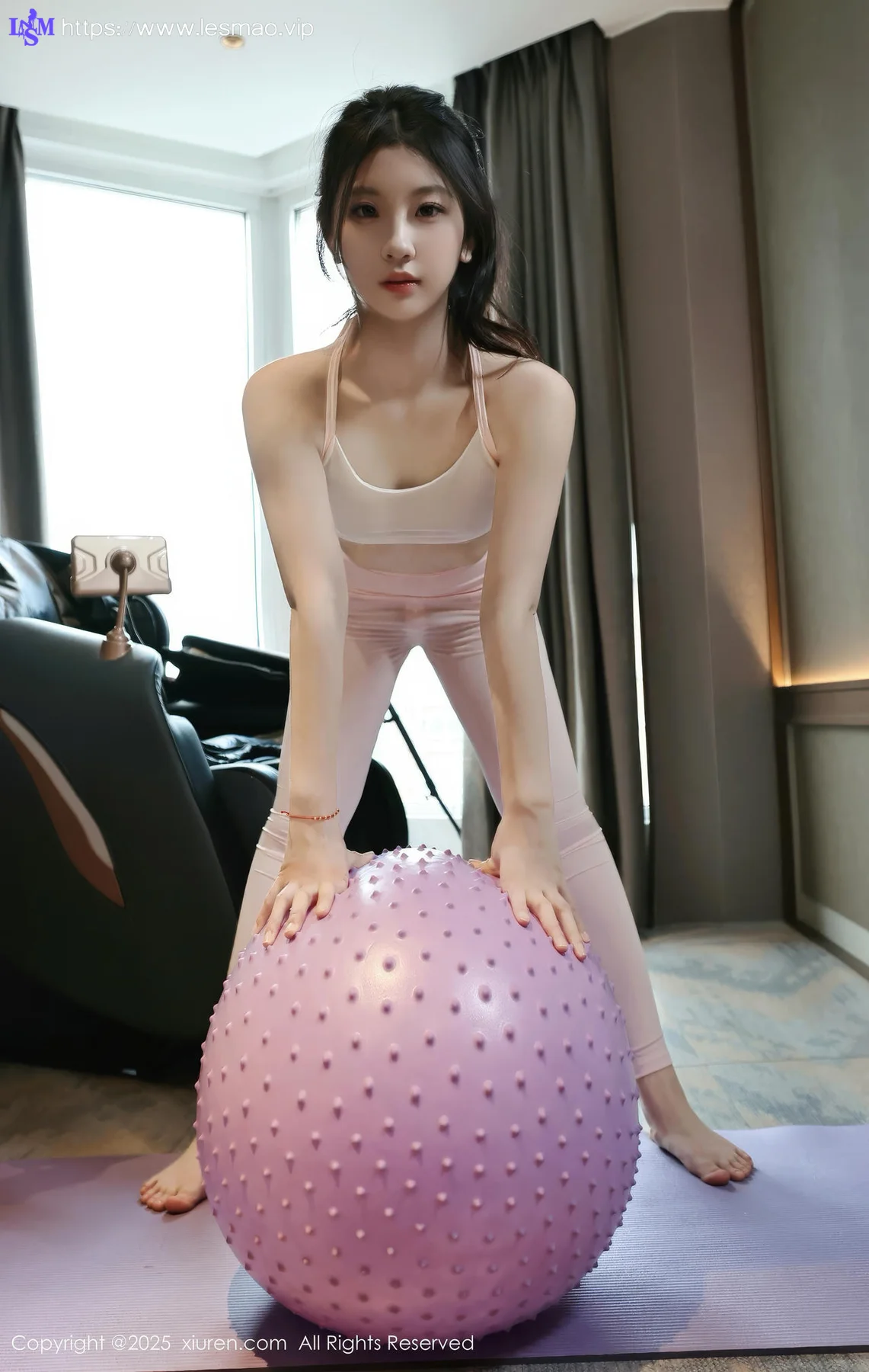 XiuRen 秀人 No.10474 小芭乐  粉色瑜伽服 - 66