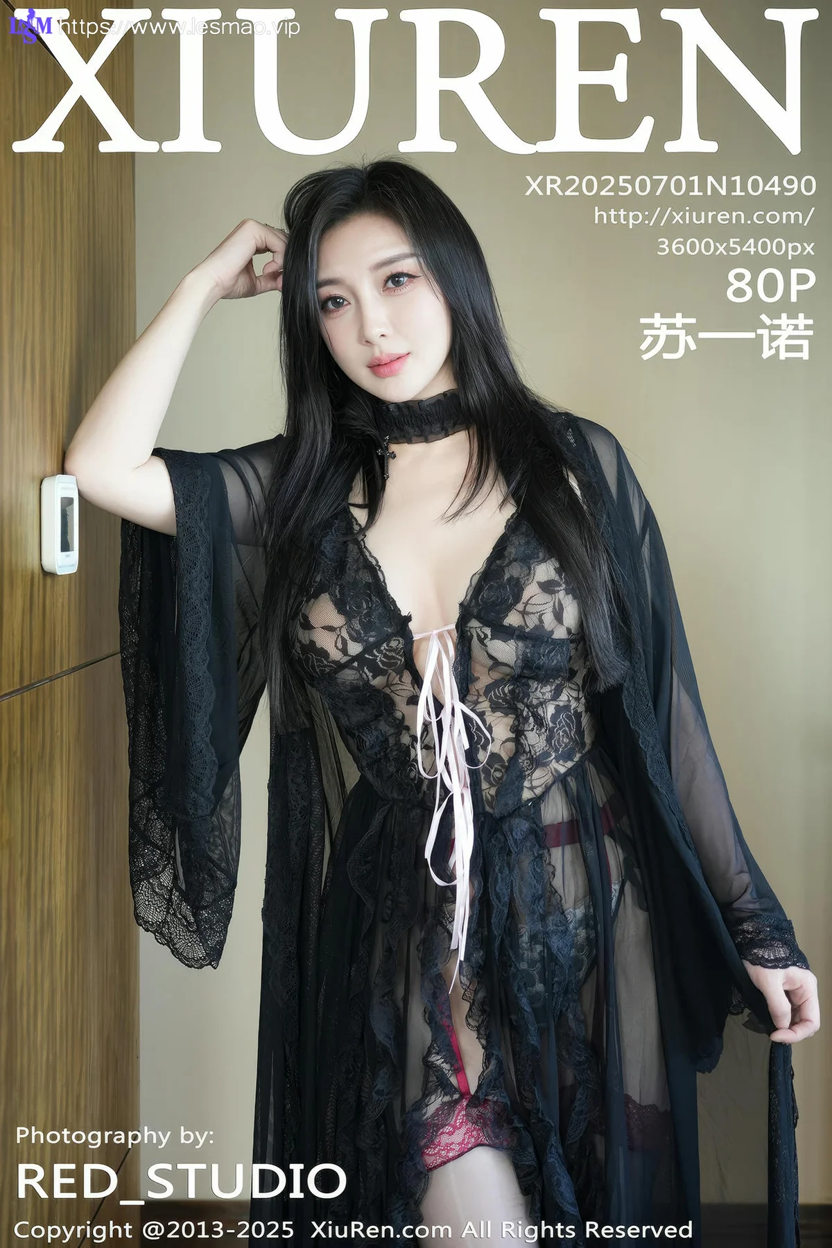 XiuRen 秀人 No.10490 苏一诺 黑色睡袍魅惑黑丝 - 81