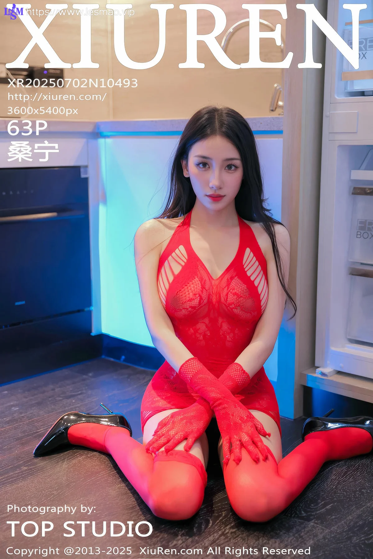 XiuRen 秀人 No.10493 桑宁 红色情趣丝袜 - 64