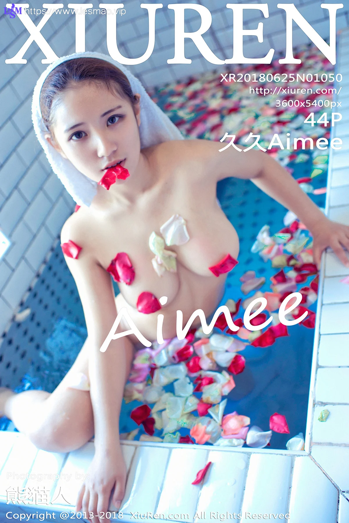 XiuRen 秀人 No.1050 湿身花瓣浴久久Aimee - 45