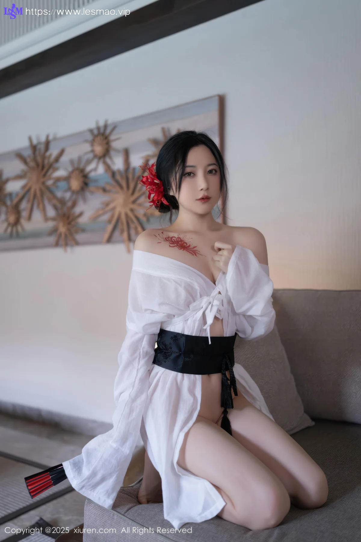 XiuRen 秀人 No.10514 鱼子酱Fish  诱人白色丝袜 - 49