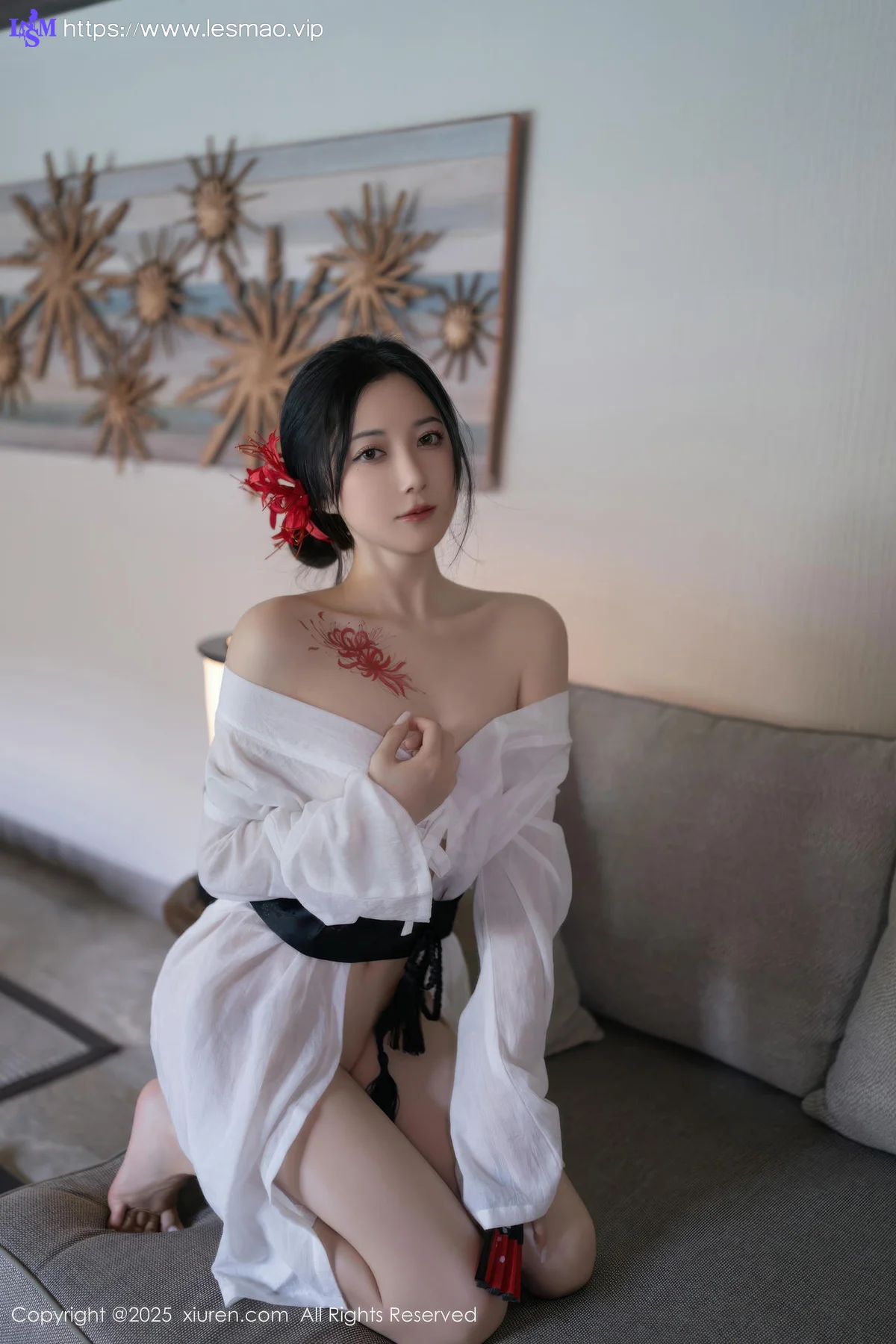 XiuRen 秀人 No.10514 鱼子酱Fish  诱人白色丝袜 - 50