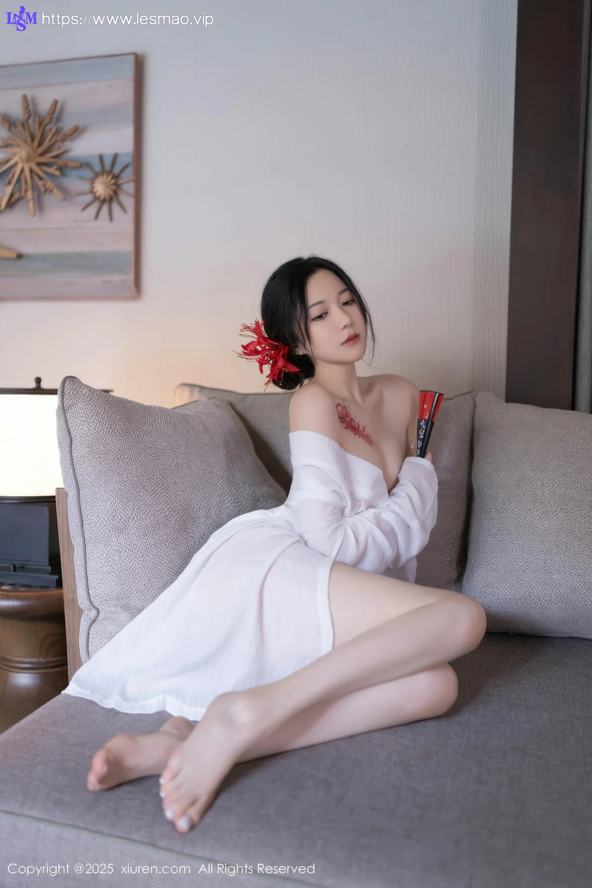 XiuRen 秀人 No.10514 鱼子酱Fish  诱人白色丝袜 - 56