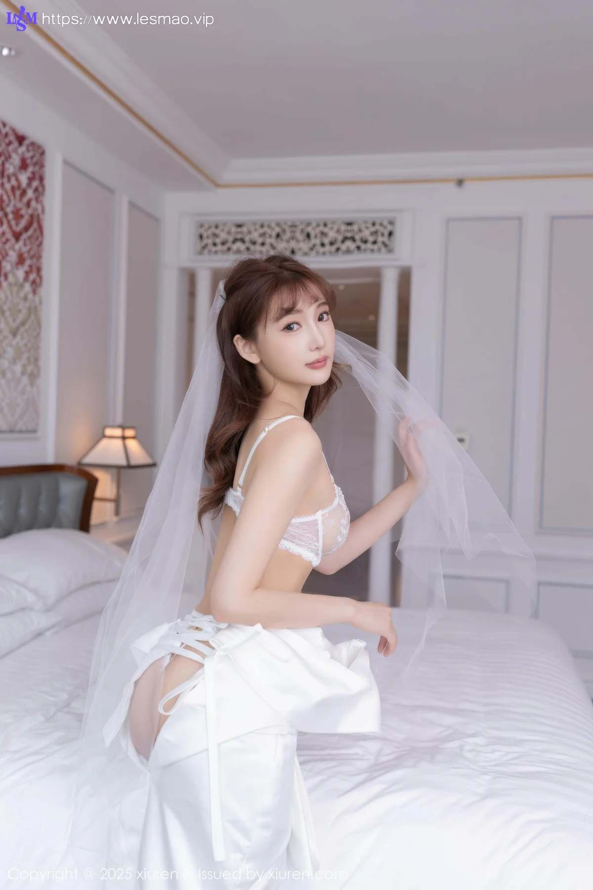 XiuRen 秀人 No.10535 陆萱萱 白色蕾丝情趣婚纱 - 33